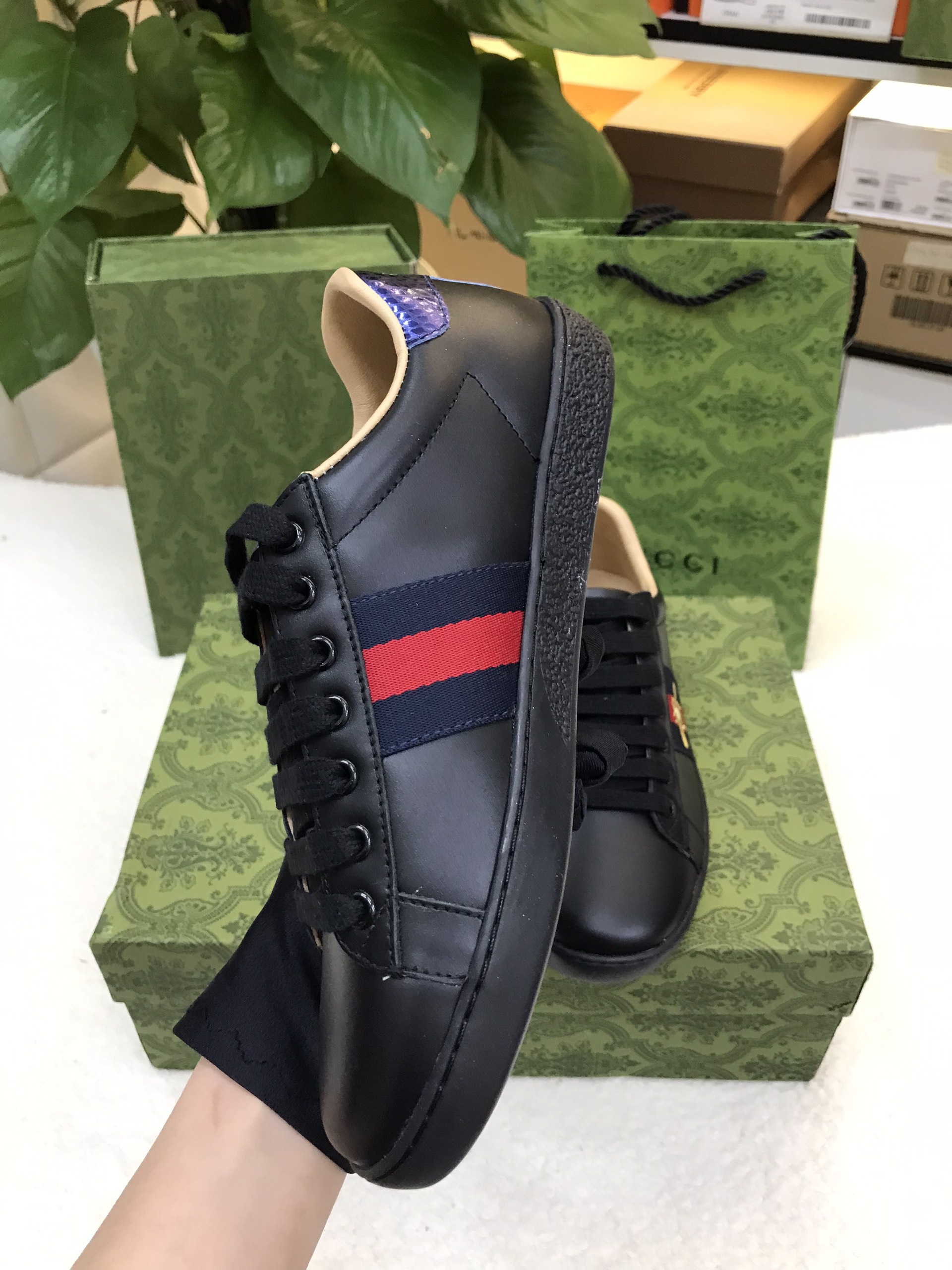 Giày Gucci Women Ace Embroidered Sneaker Siêu Cấp Size 37