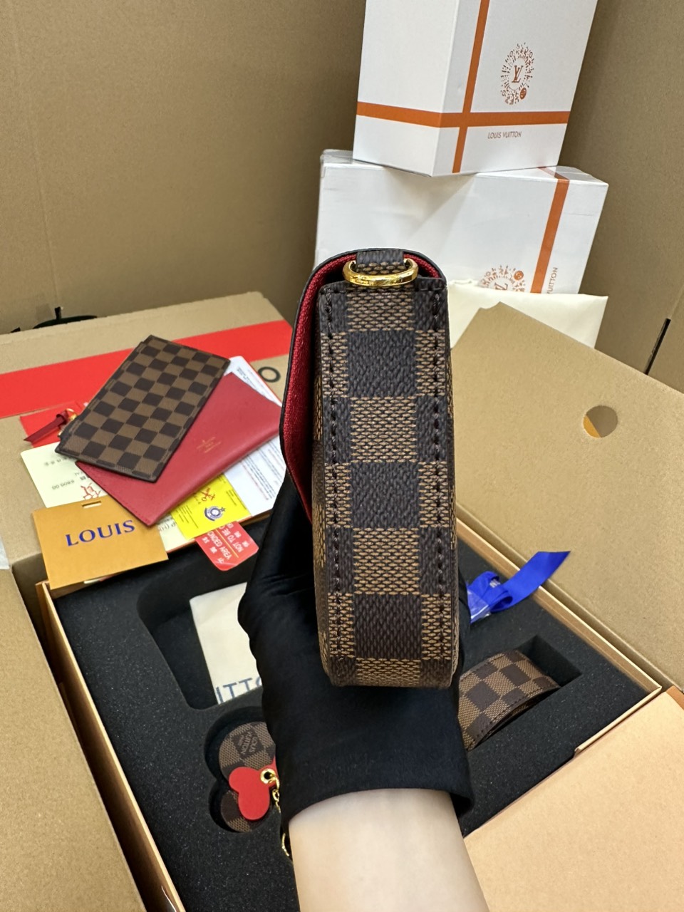 Túi Xách LV Félicie Pochette Super Màu Nâu Size 21cm Fullbox