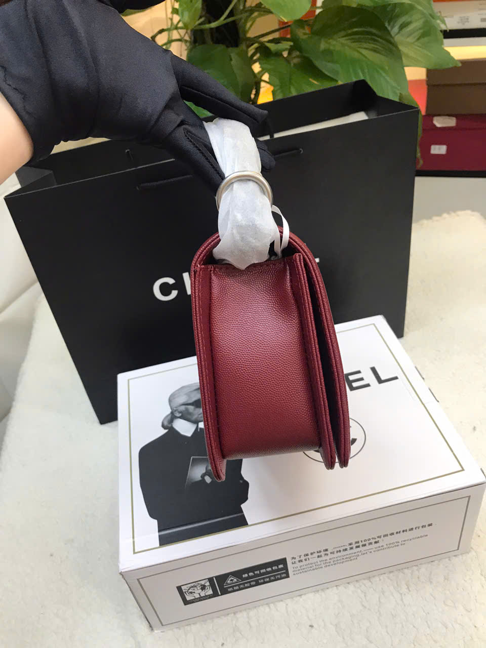 Túi Chanel Boy Red Super Màu Đỏ Size 25cm A67086