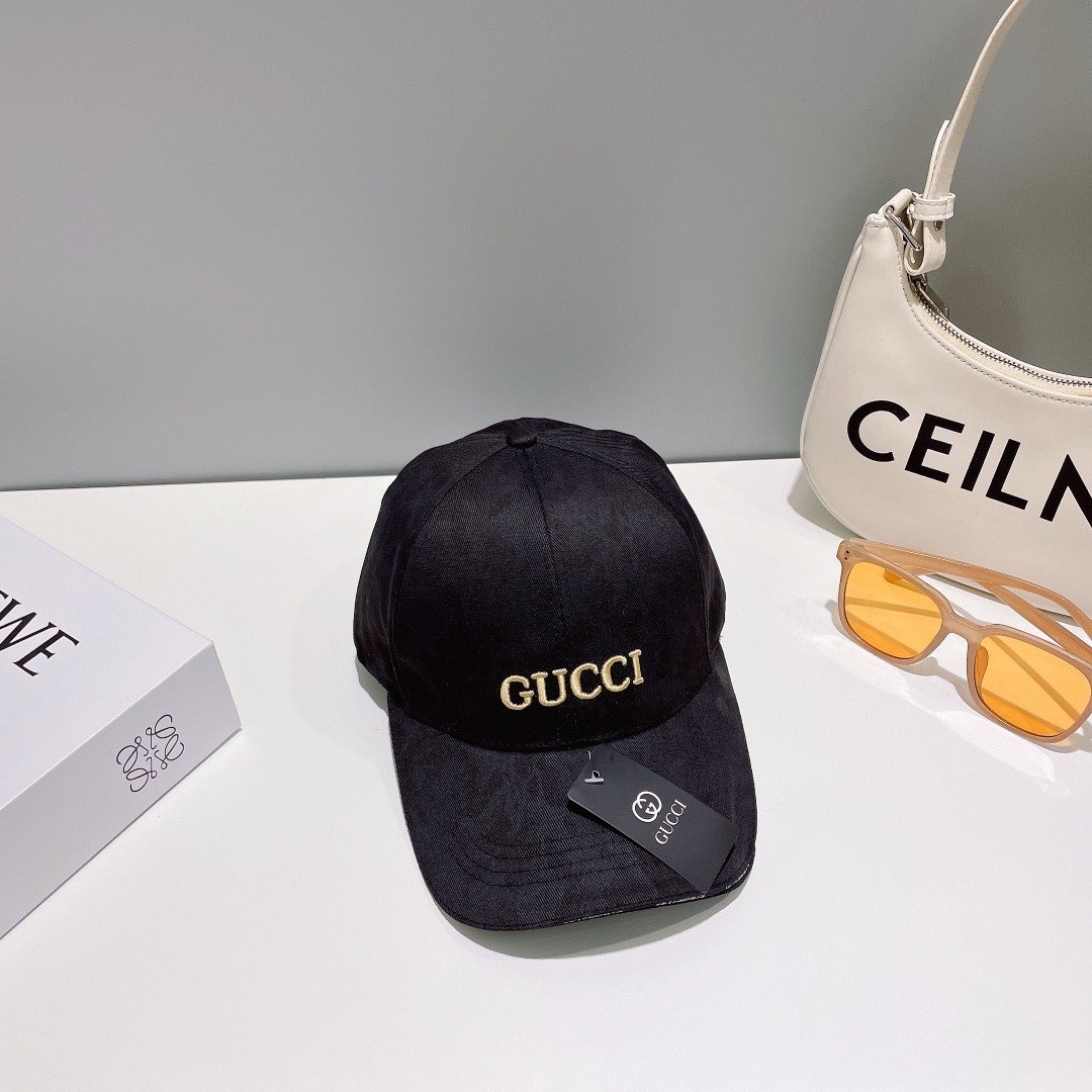 Nón Gucci Lưỡi Trai Siêu Cấp Màu Đen Loang Full Box