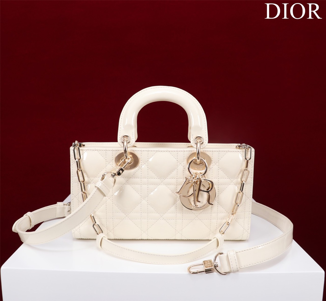 Túi Xách Dior Siêu Cấp Lady-Joy Nhiều Màu Da Bóng 2 Size