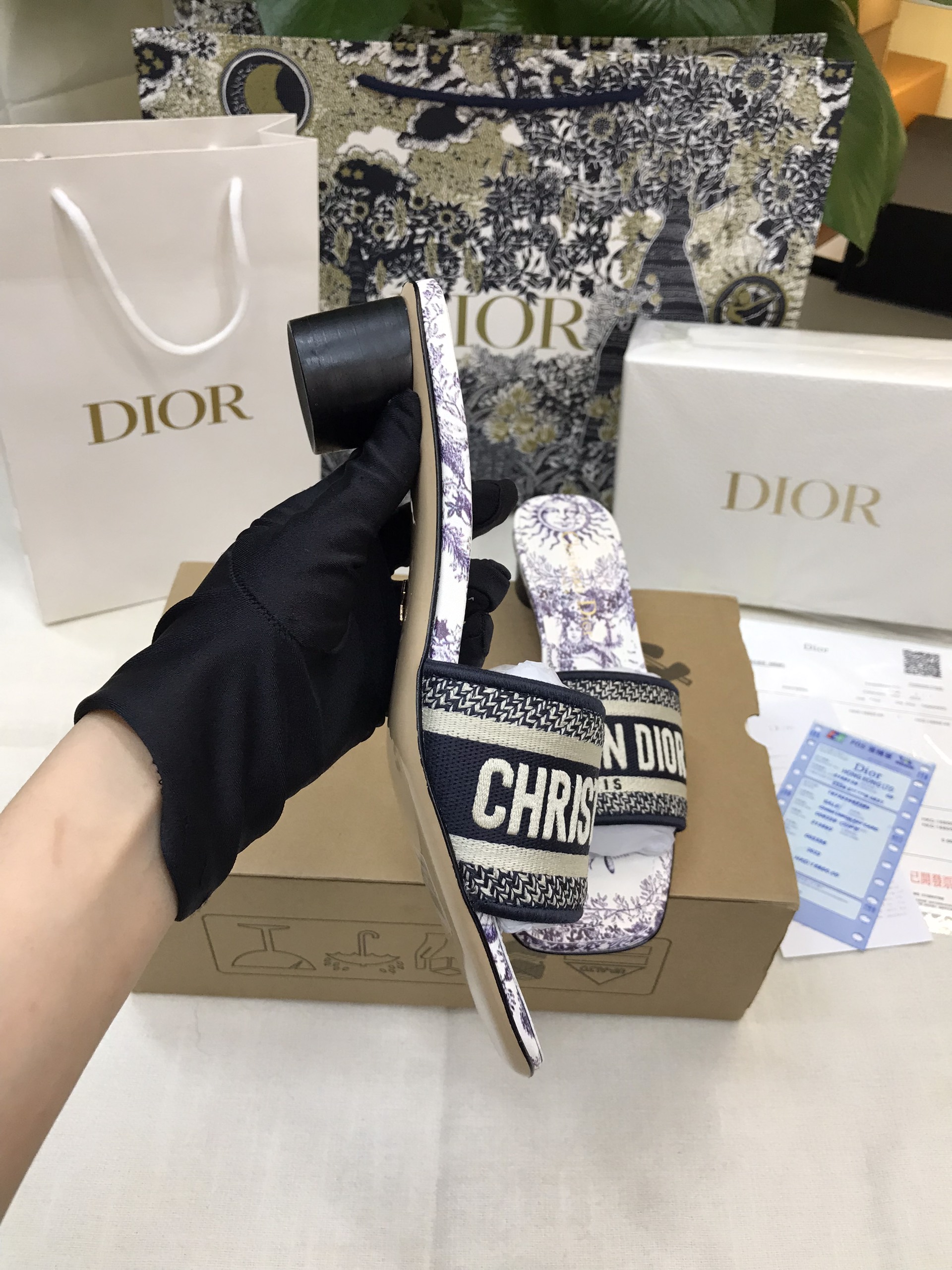 Giày Cao Gót Dior Dway Heeled Slide Siêu Cấp Size 38