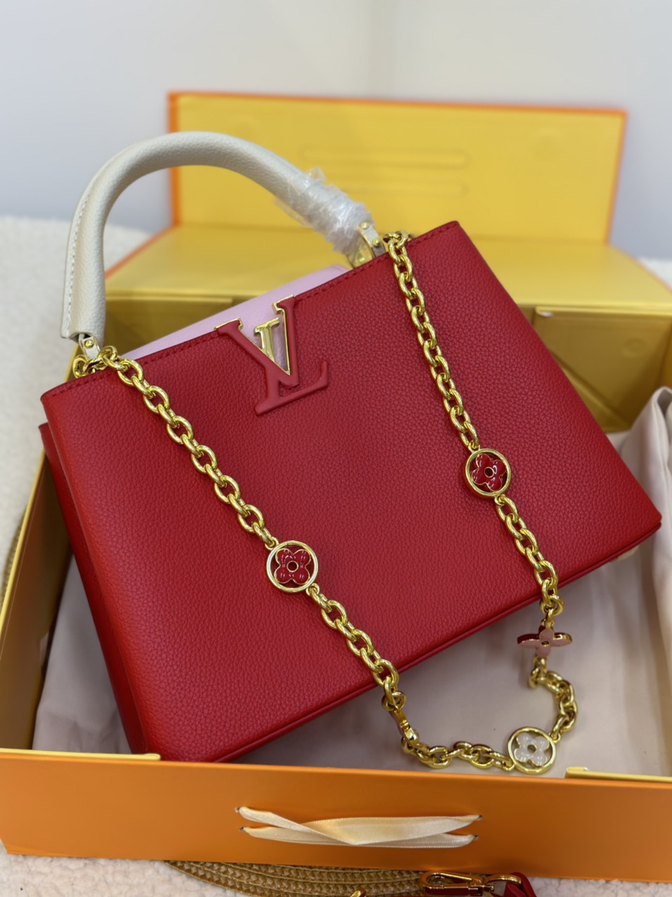 Túi Xách LV Capucines Super Đỏ Size 27cm Full Box