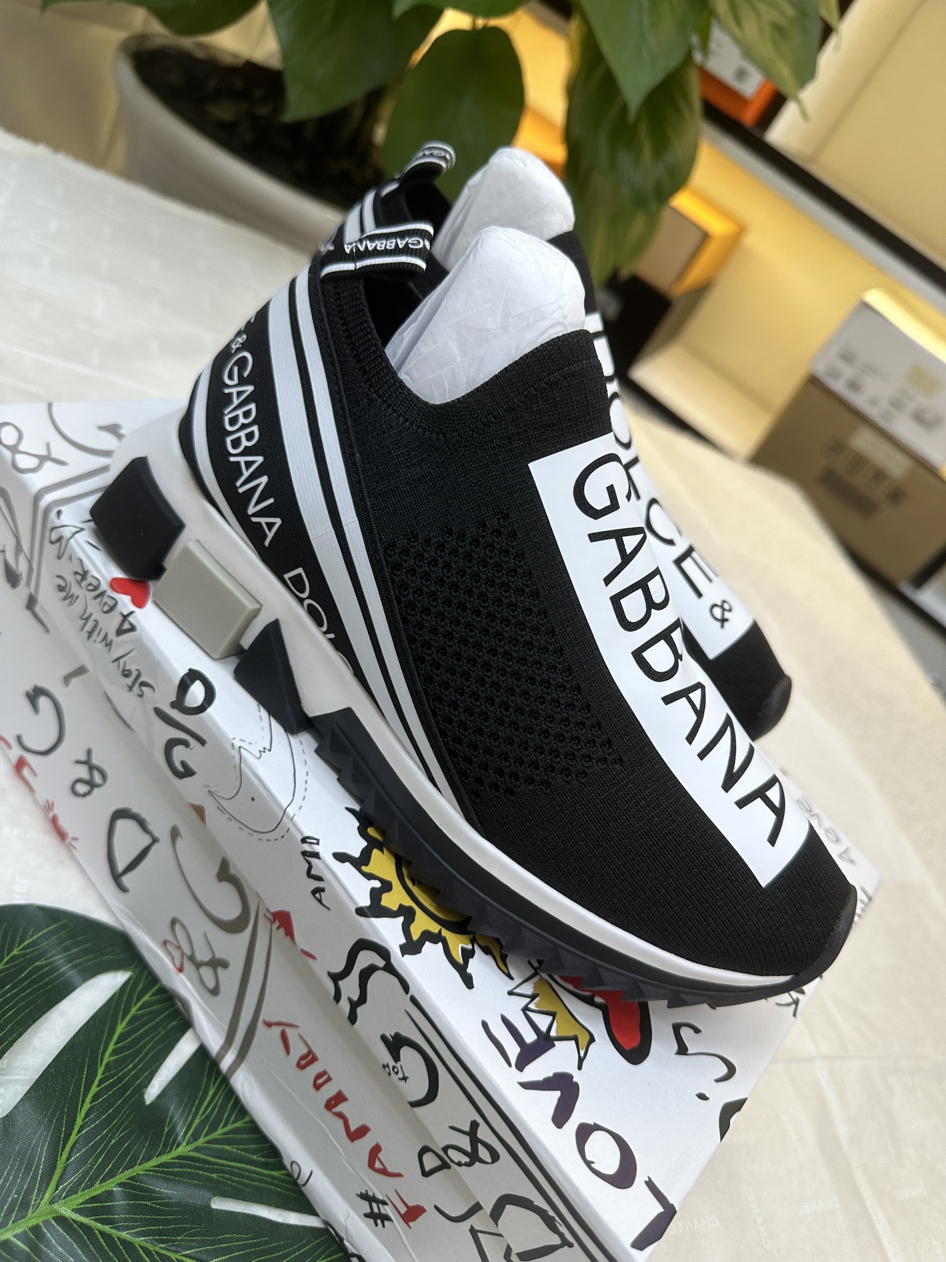 Giày Sneakers Dolce & Gabbana Siêu Cấp Màu Đen