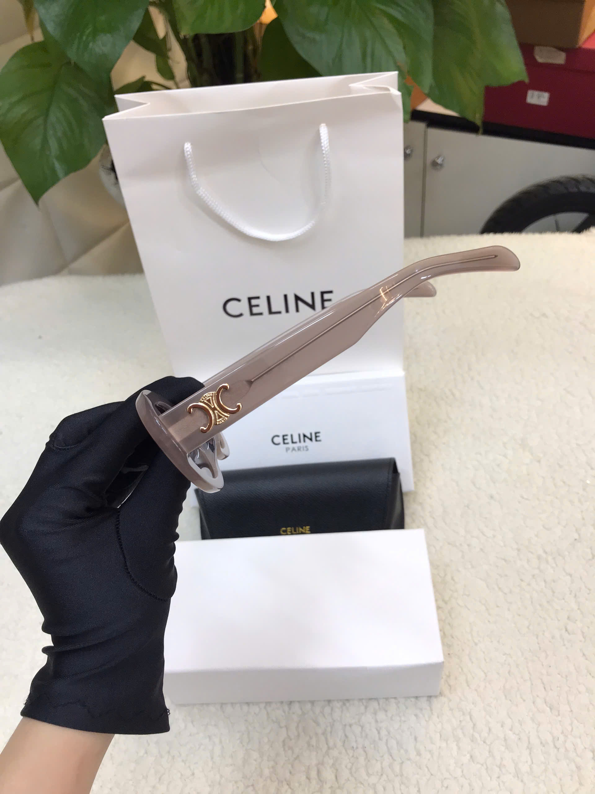 Kính Celine Triomphe 01 Sunglasses In Acetate Siêu Cấp