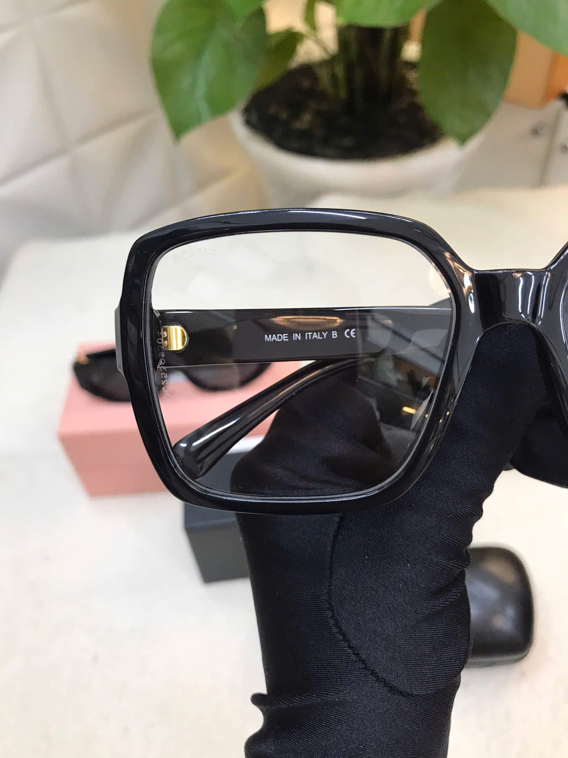 Kính Chanel Square Eyeglasses Siêu Cấp Màu Đen