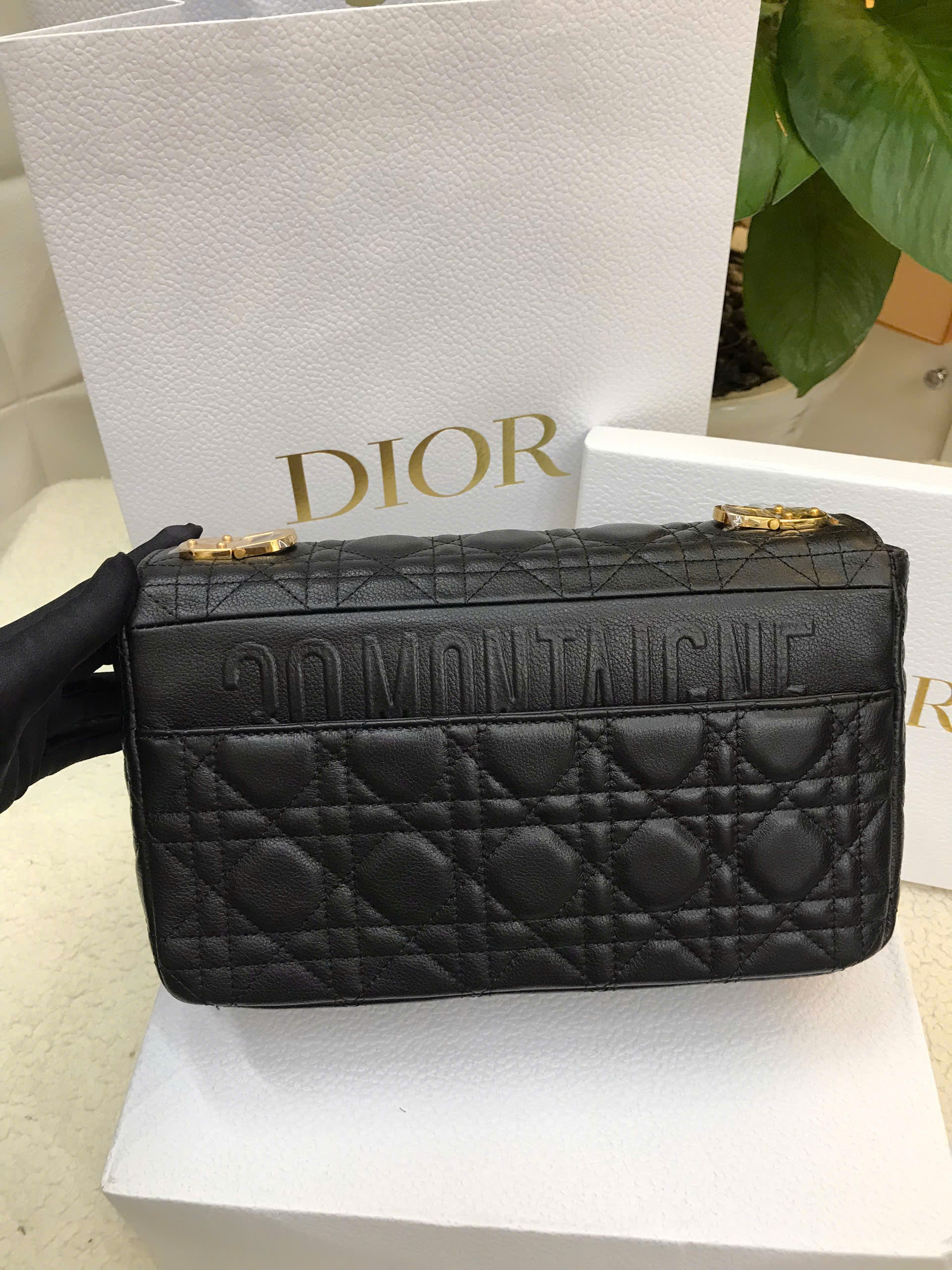 Túi Medium Dior Caro Bag Vip Màu Đen Size 25.5cm