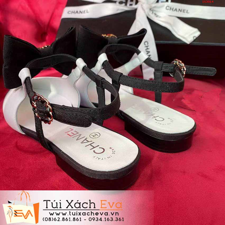 Sandal Chanel Siêu Cấp Màu Trắng Đẹp.