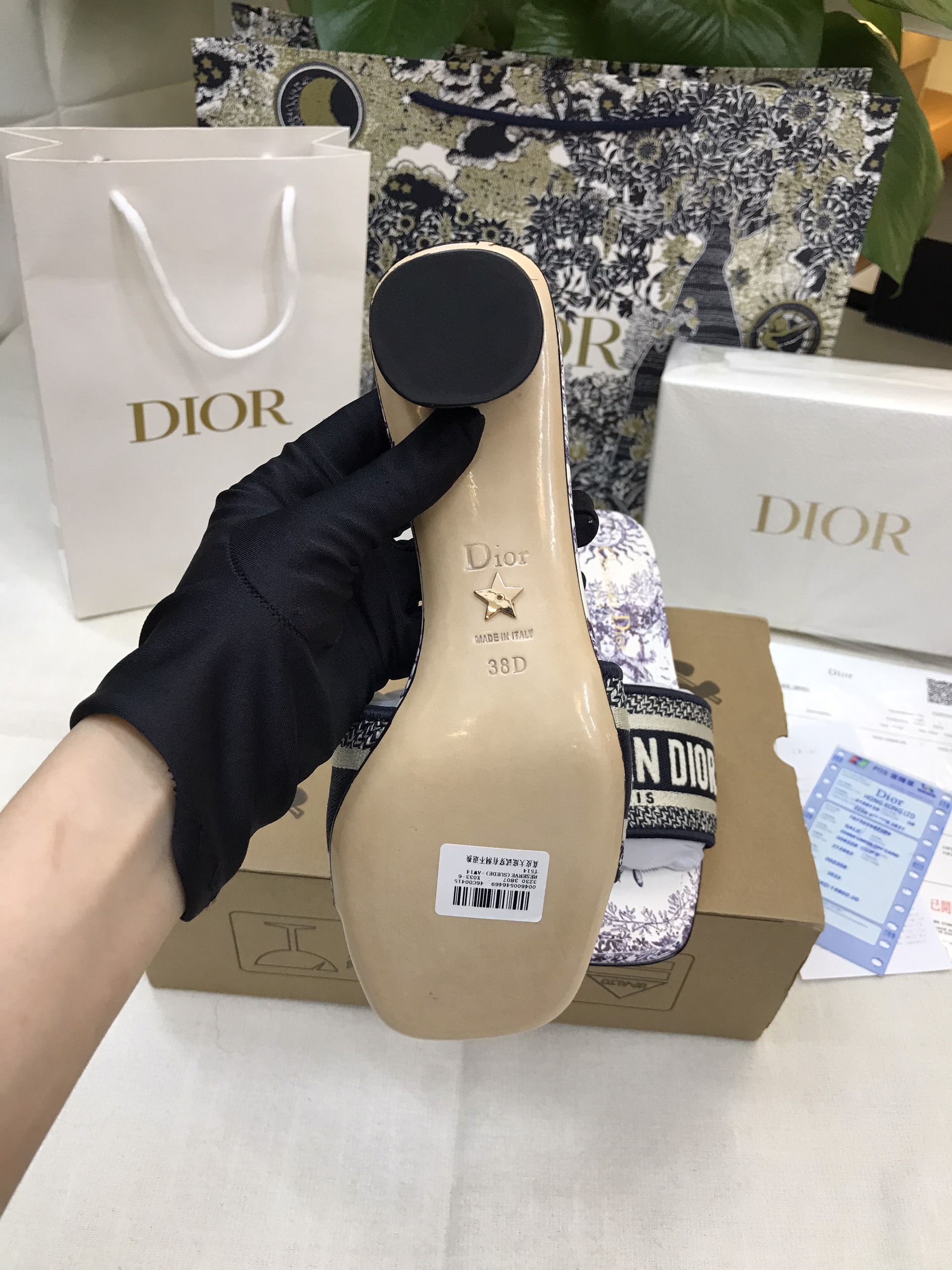 Giày Cao Gót Dior Dway Heeled Slide Siêu Cấp Size 38