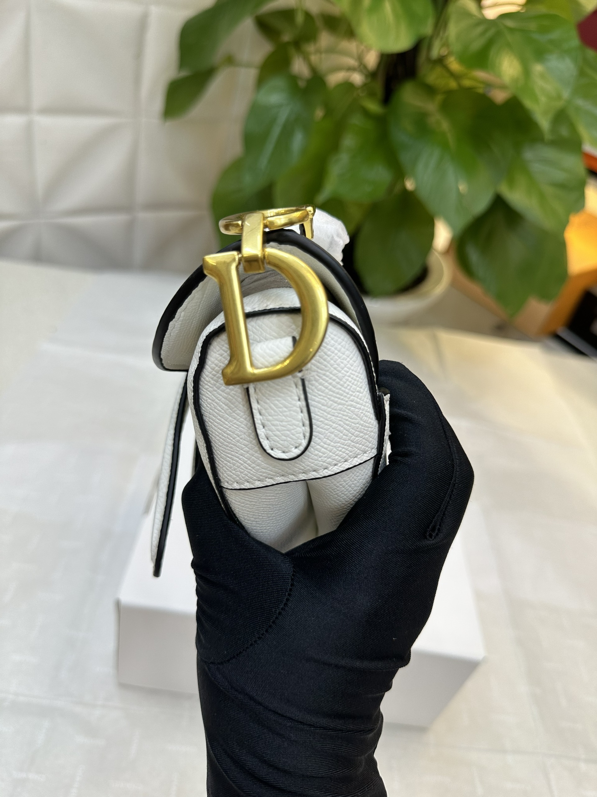 Túi Dior Mini Saddle Bag With Strap White Super Màu Trắng Size 19cm