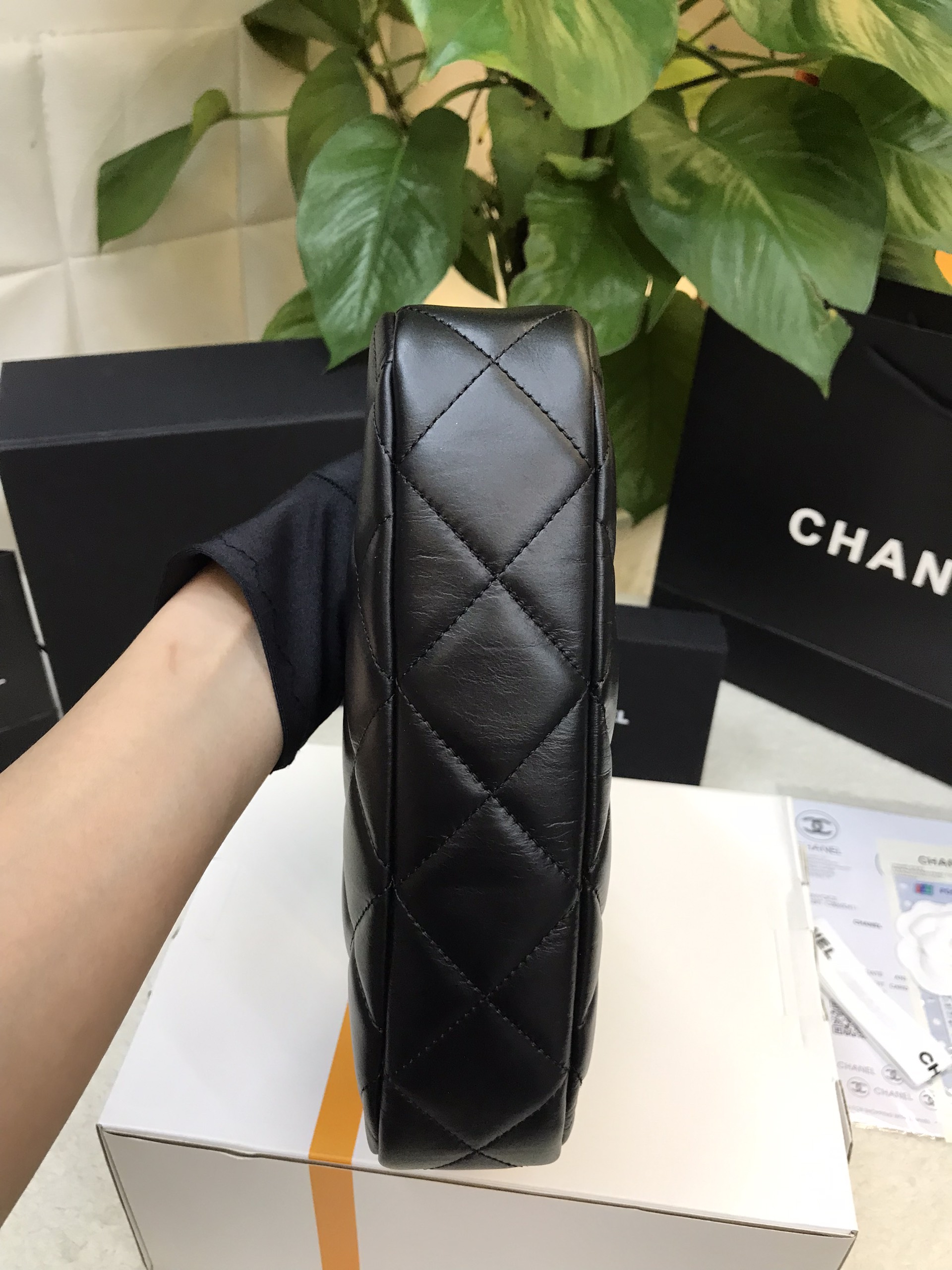 Túi Chanel Style Leather Logo Handbags C19 Siêu Cấp Size 19cm