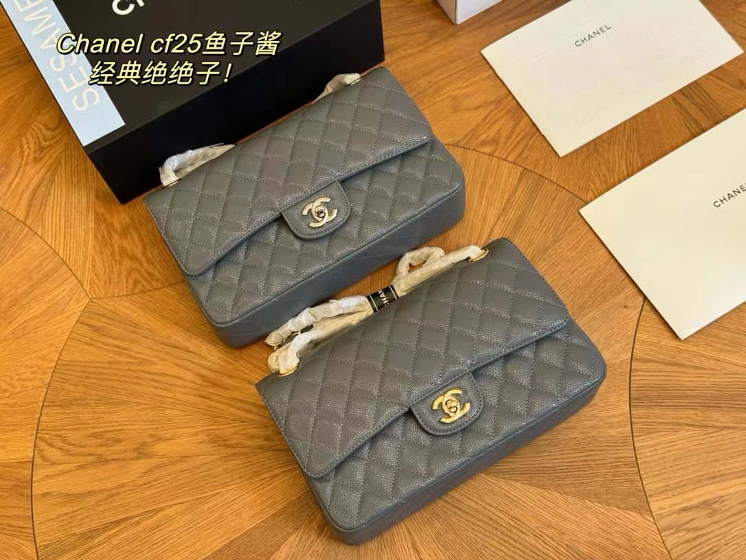 Tổng Hợp Bảng Màu Túi Chanel Classic Da Hạt Super Size 25cm Fullbox