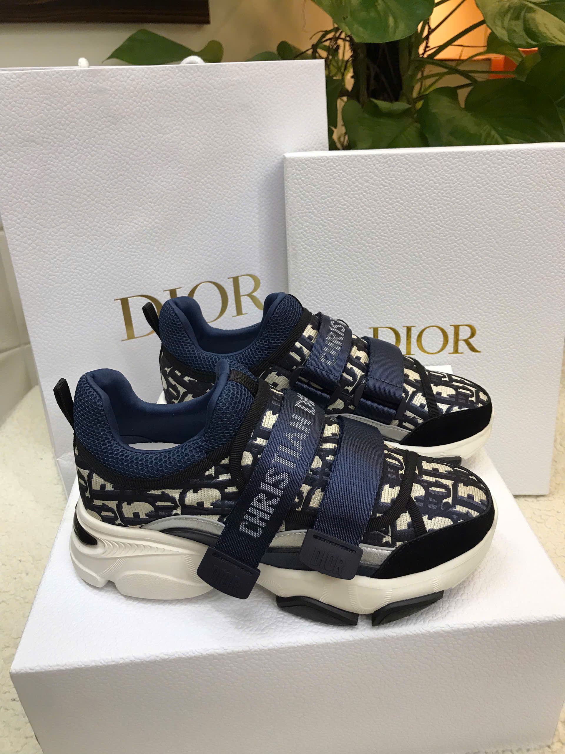 Giày Dior D-Wander Sneaker Deep Blue Siêu Cấp Màu Xanh Size 35