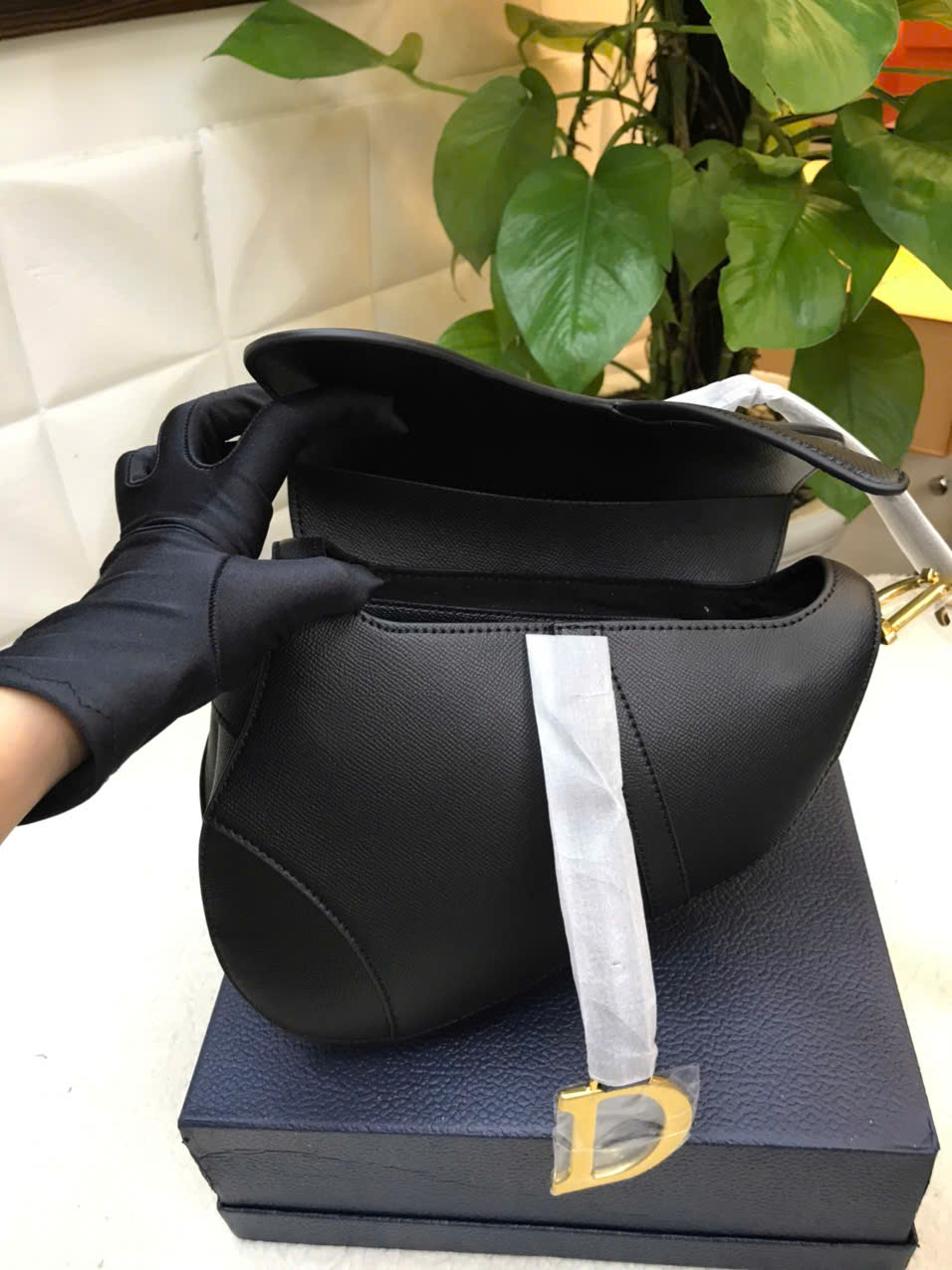 Túi Dior Saddle Bag With Strap Super Màu Đen Size 25.5cm