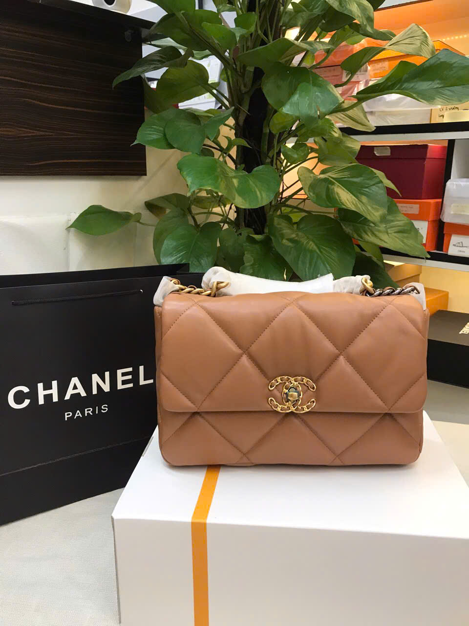 Túi Chanel 19 Bag Vip Màu Nâu Size 30cm