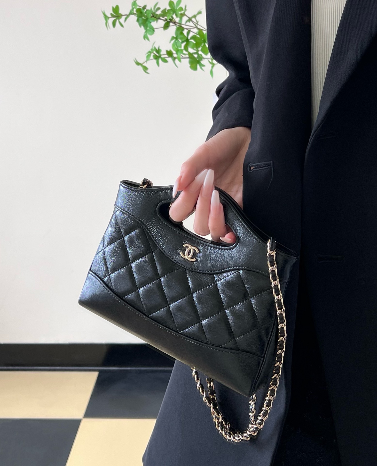 Túi Chanel 24C 31 Mini Nano Bag Super Màu Đen Size 21cm