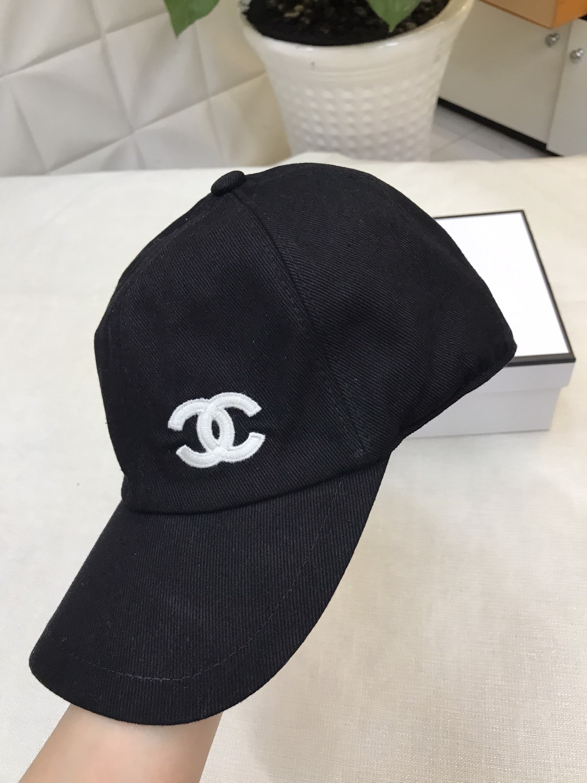 Nón Chanel Hat Cotton Black Siêu Cấp Màu Đen