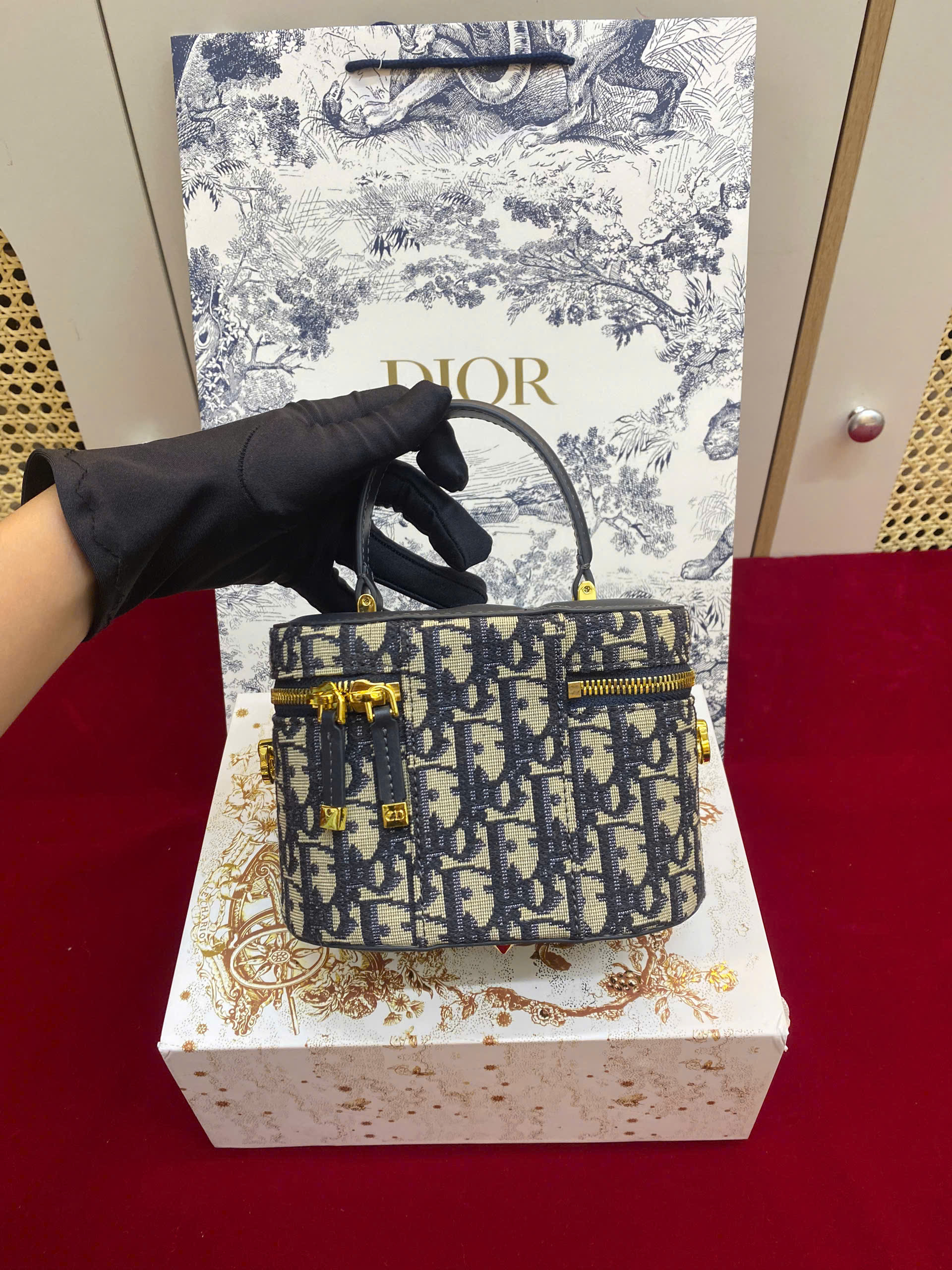 Túi Xách Dior Small CD Signature Vanity Case Super Size 16cm