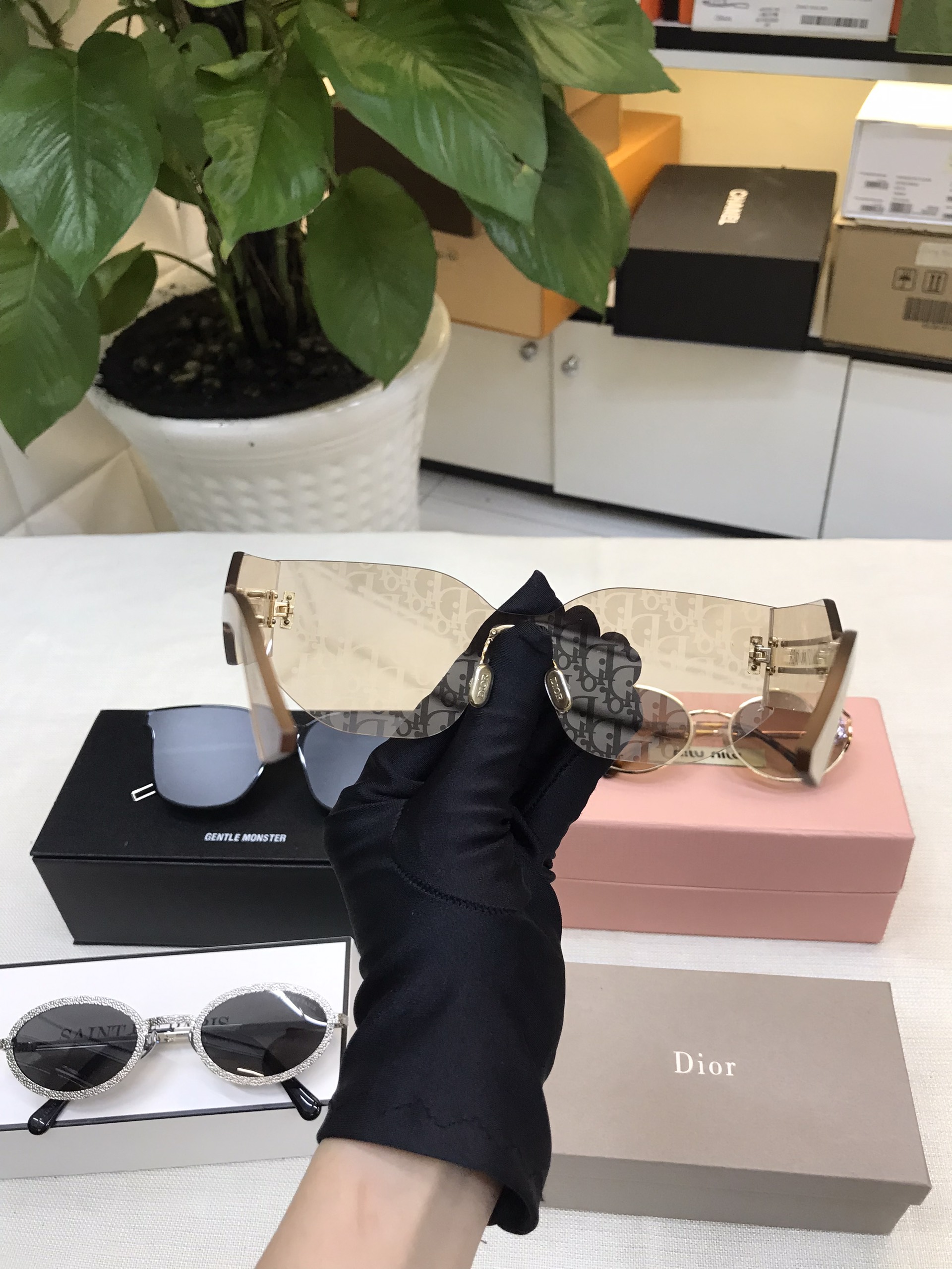 Kính Dior Diorclub M6U F0B8 Sunglasses Yellow Siêu Cấp