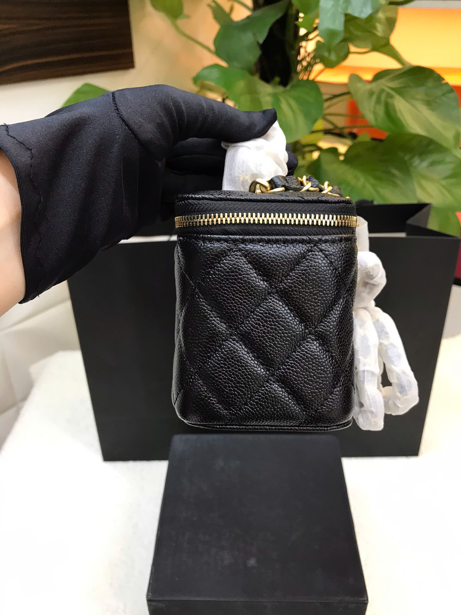 Túi Chanel Vanity Handle Siêu Cấp Màu Đen Size 20cm