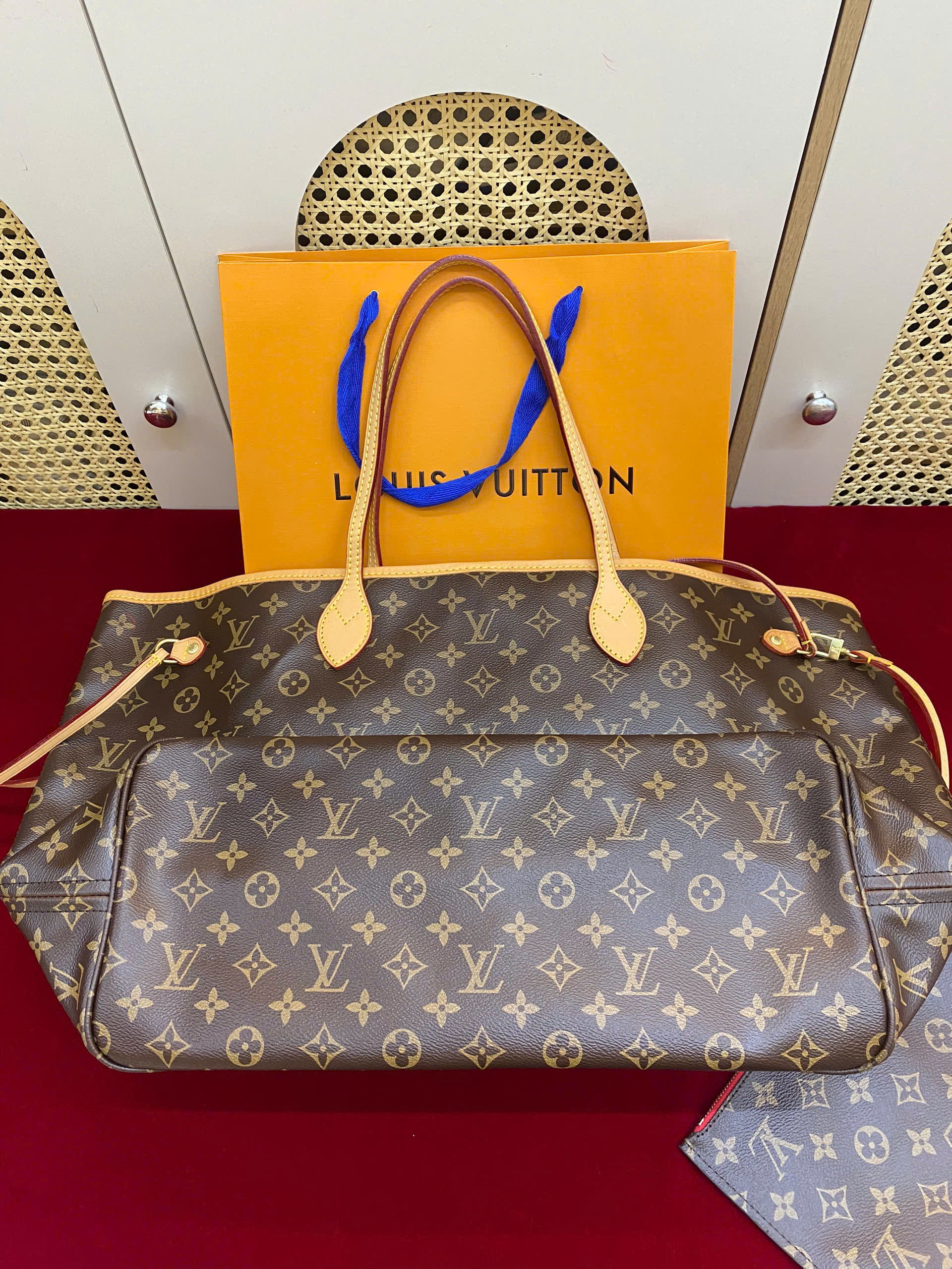 Túi LV Neverfull GM Hoa Nâu Super Size 39cm
