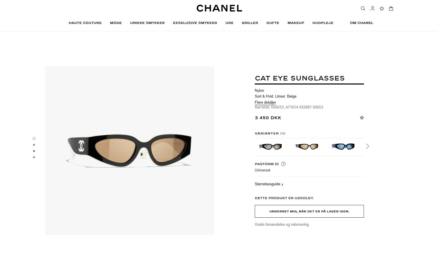 Kính Mát Chanel Cat Eye Sunglasses Siêu Cấp Màu Trắng