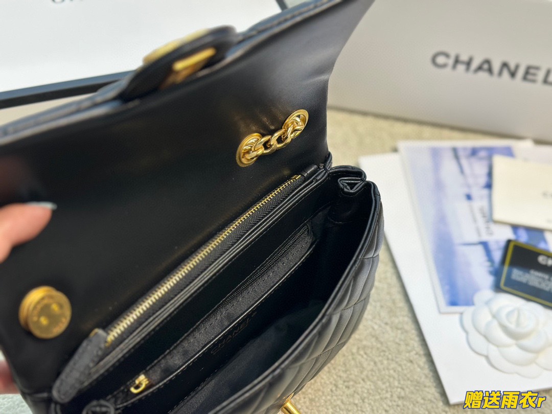 Tổng Hợp Túi Xách Chanel Lambskin & Gold-Tone Metal Beige Small Flap Bag 21cm