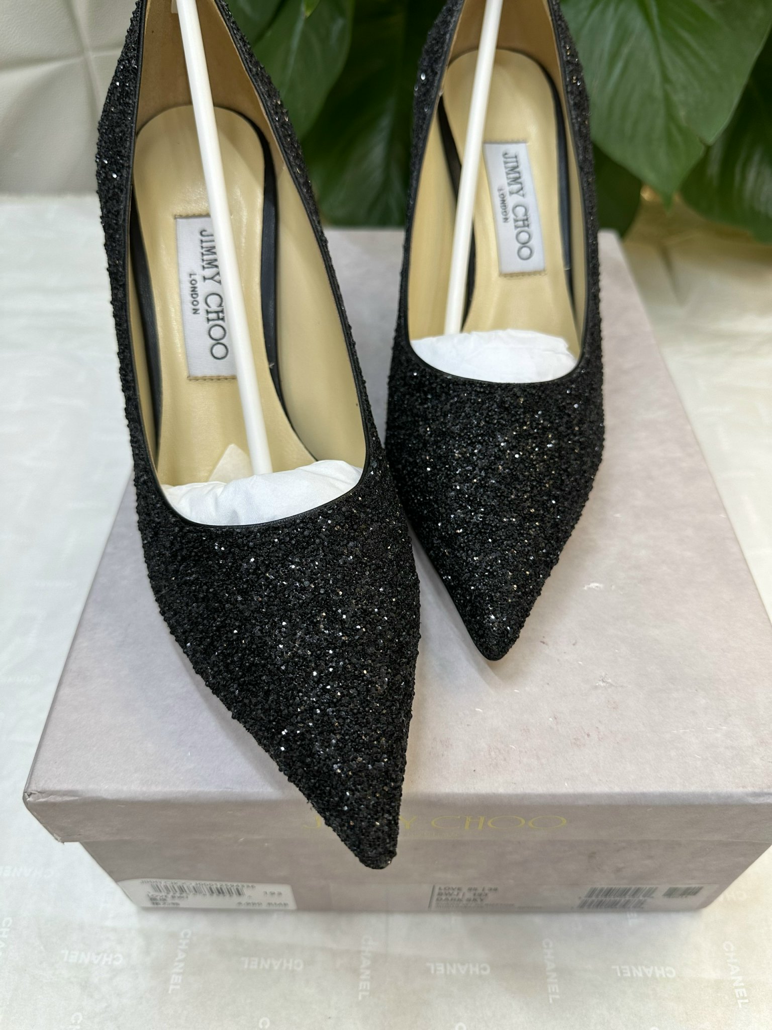 Giày Cao Gót Jimmy Choo Siêu Cấp Màu Đen Heels 8cm Size 38