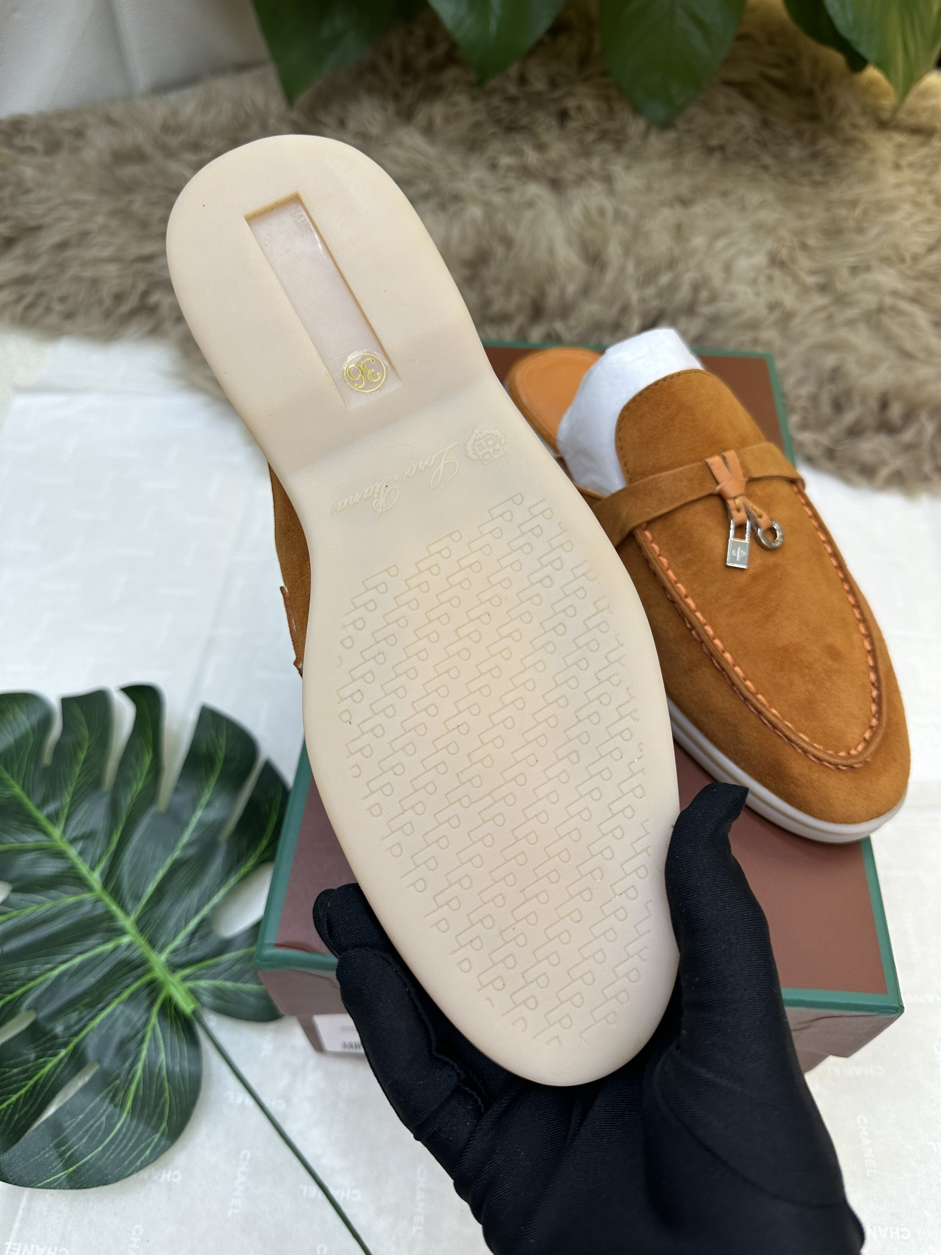 Giày Lười Loro Piana Siêu Cấp Màu Nâu Size 36