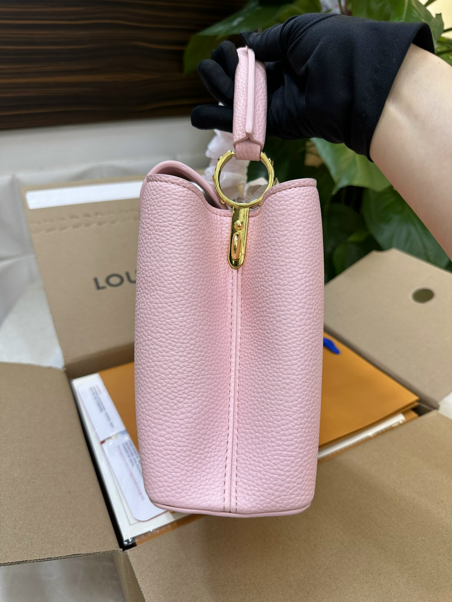 Túi LV Capucines Super Màu Hồng Size 27cm