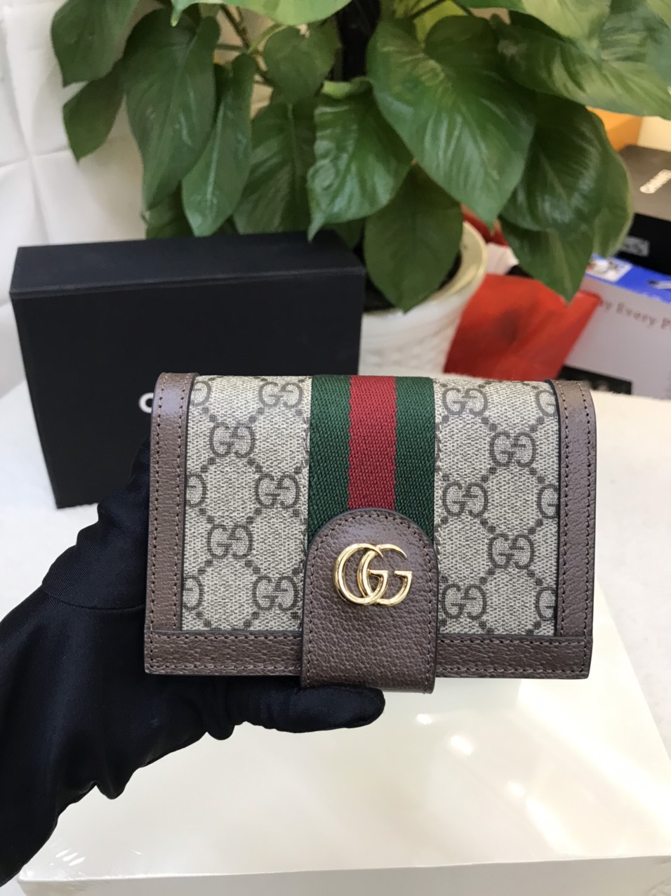 Ví Gucci Ophidia GG Passport Case Siêu Cấp