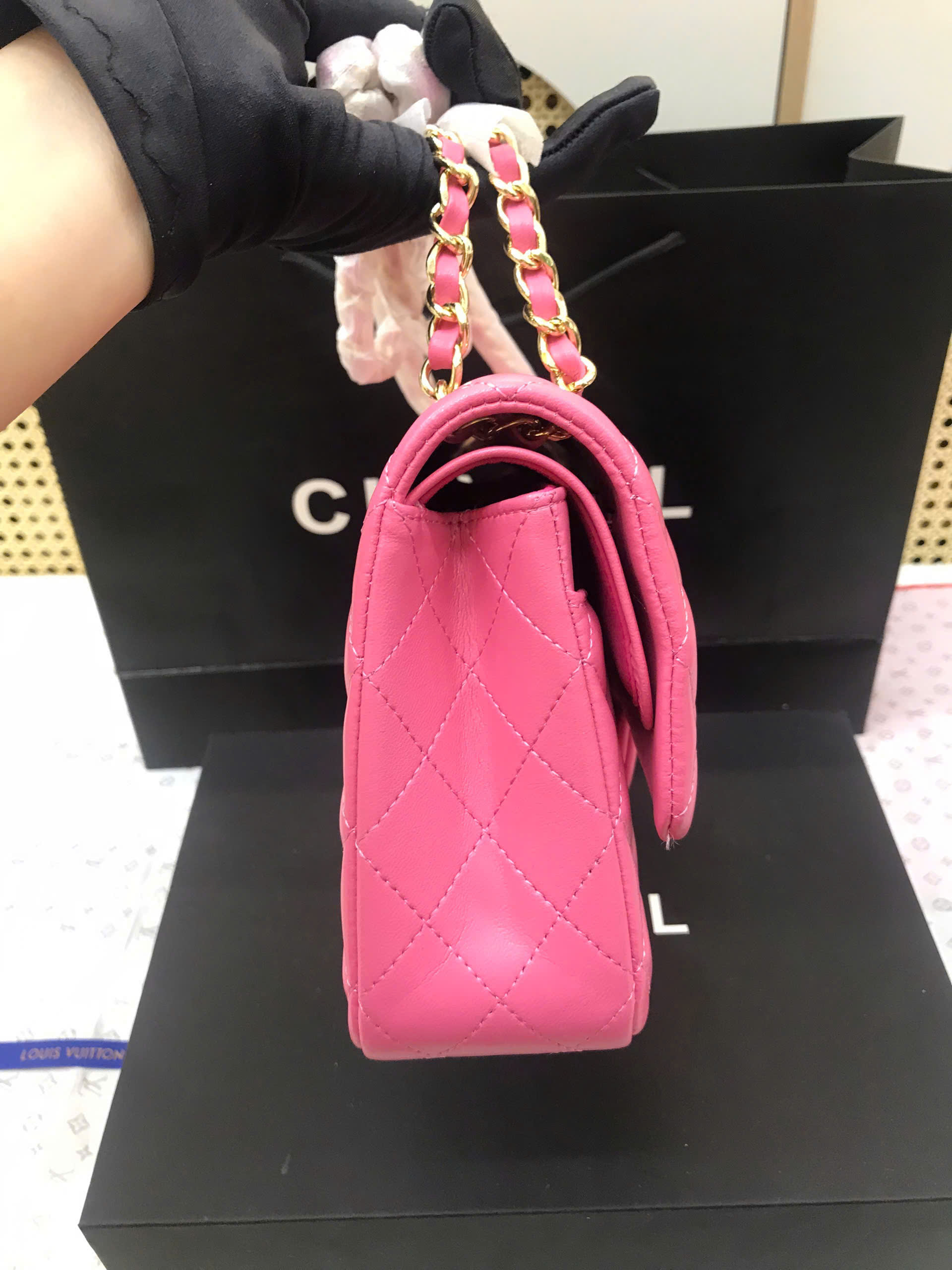 Túi Chanel Classic Flap Super Màu Hồng Size 25.5cm