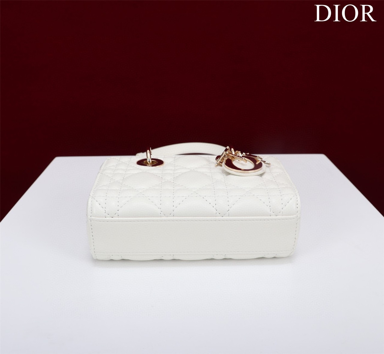 Túi Xách Dior Siêu Cấp Lady D-Joy-Micro Màu Trắng Size 16.5 * 6 * 10cm 05402