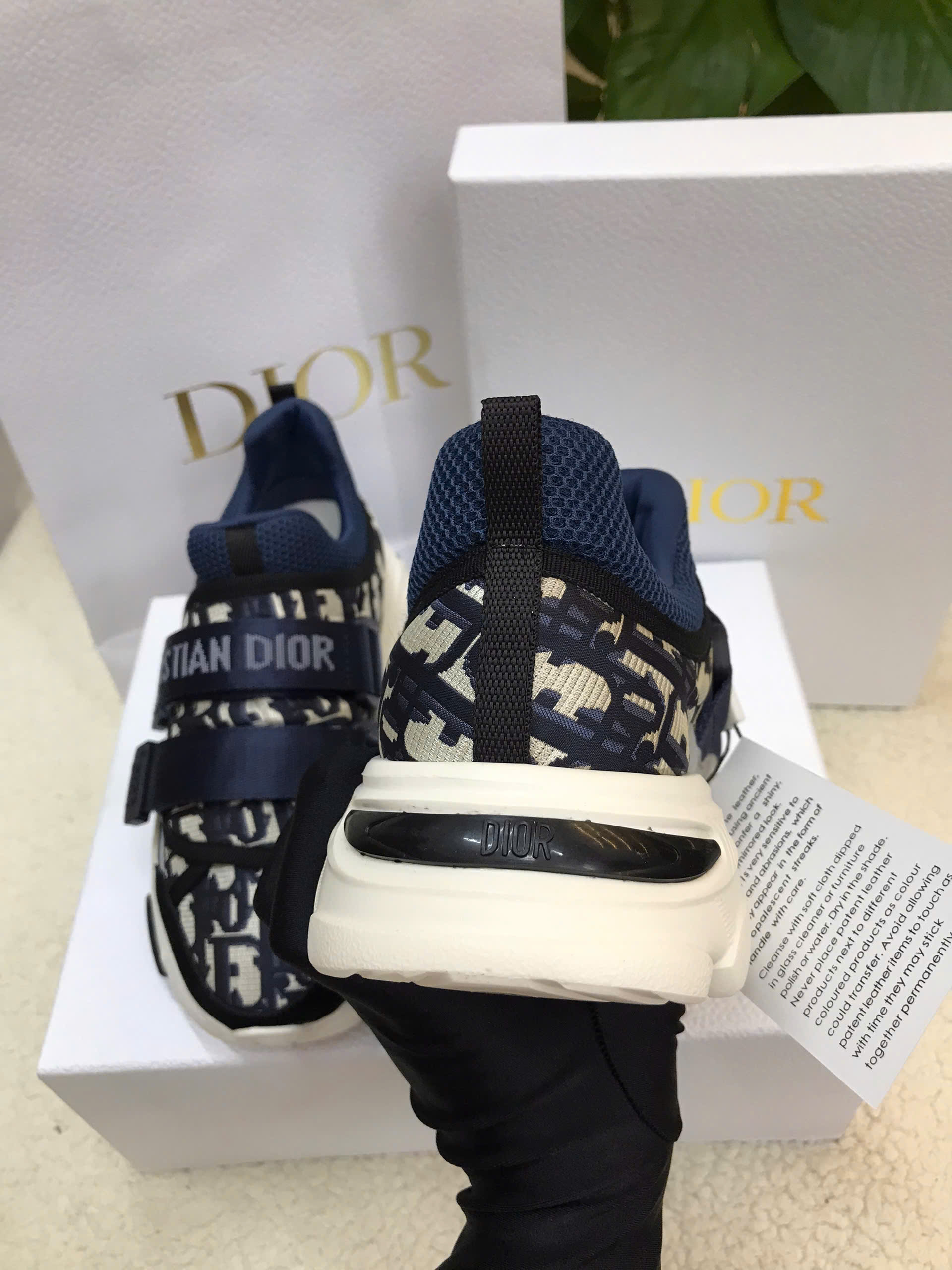 Giày Dior D-Wander Sneaker Deep Blue Siêu Cấp Màu Xanh Size 35