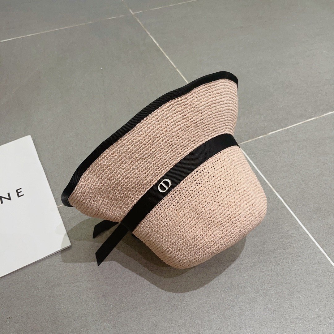 Nón Dior Raffia Siêu Cấp Mùa Hè Size 57cm Full Box