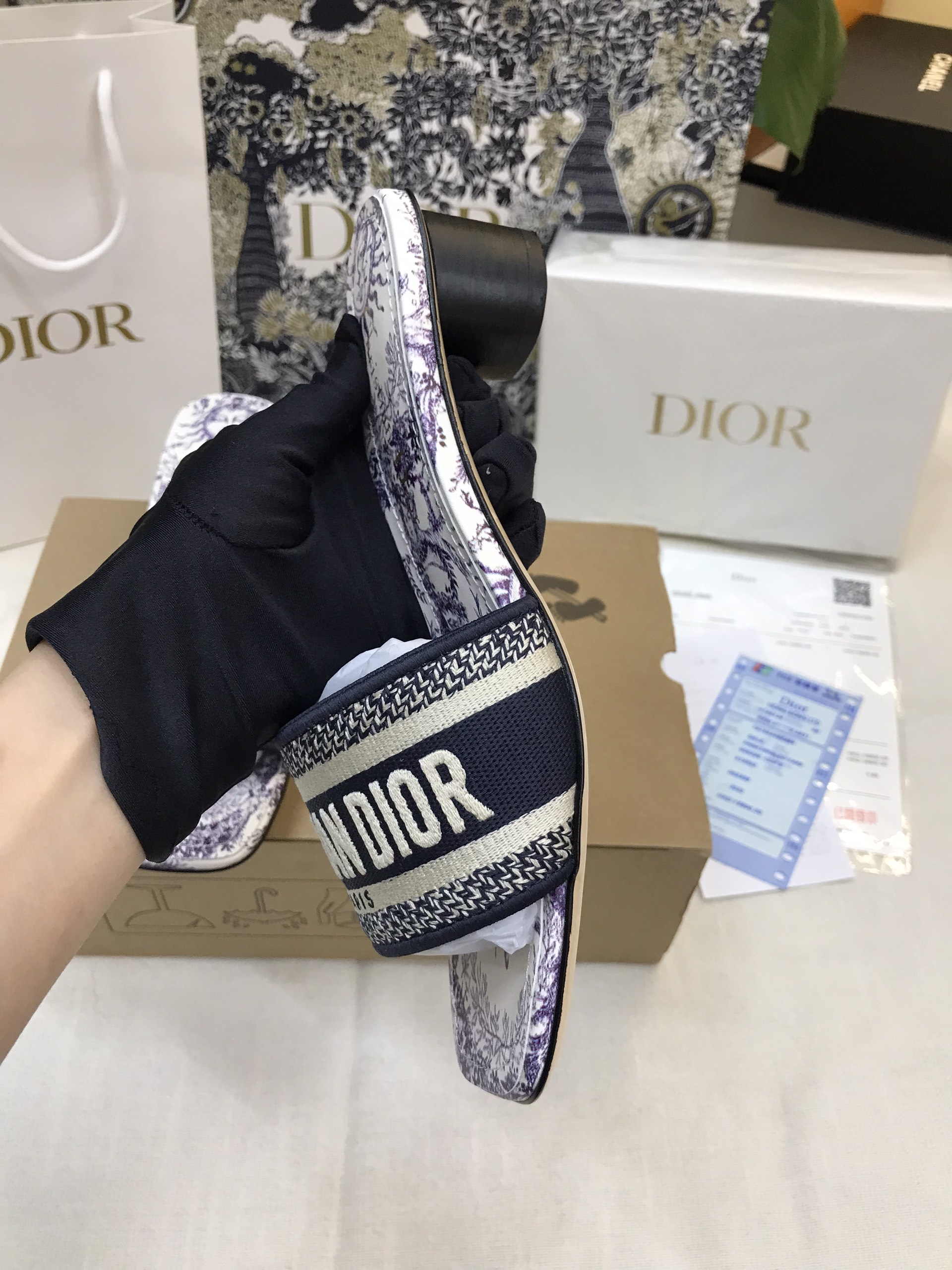 Giày Cao Gót Dior Dway Heeled Slide Siêu Cấp Size 38