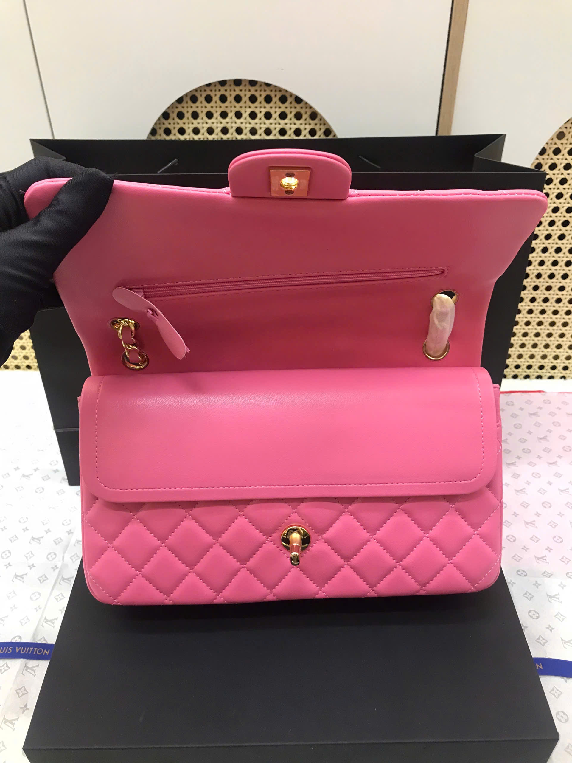 Túi Chanel Classic Flap Super Màu Hồng Size 25.5cm