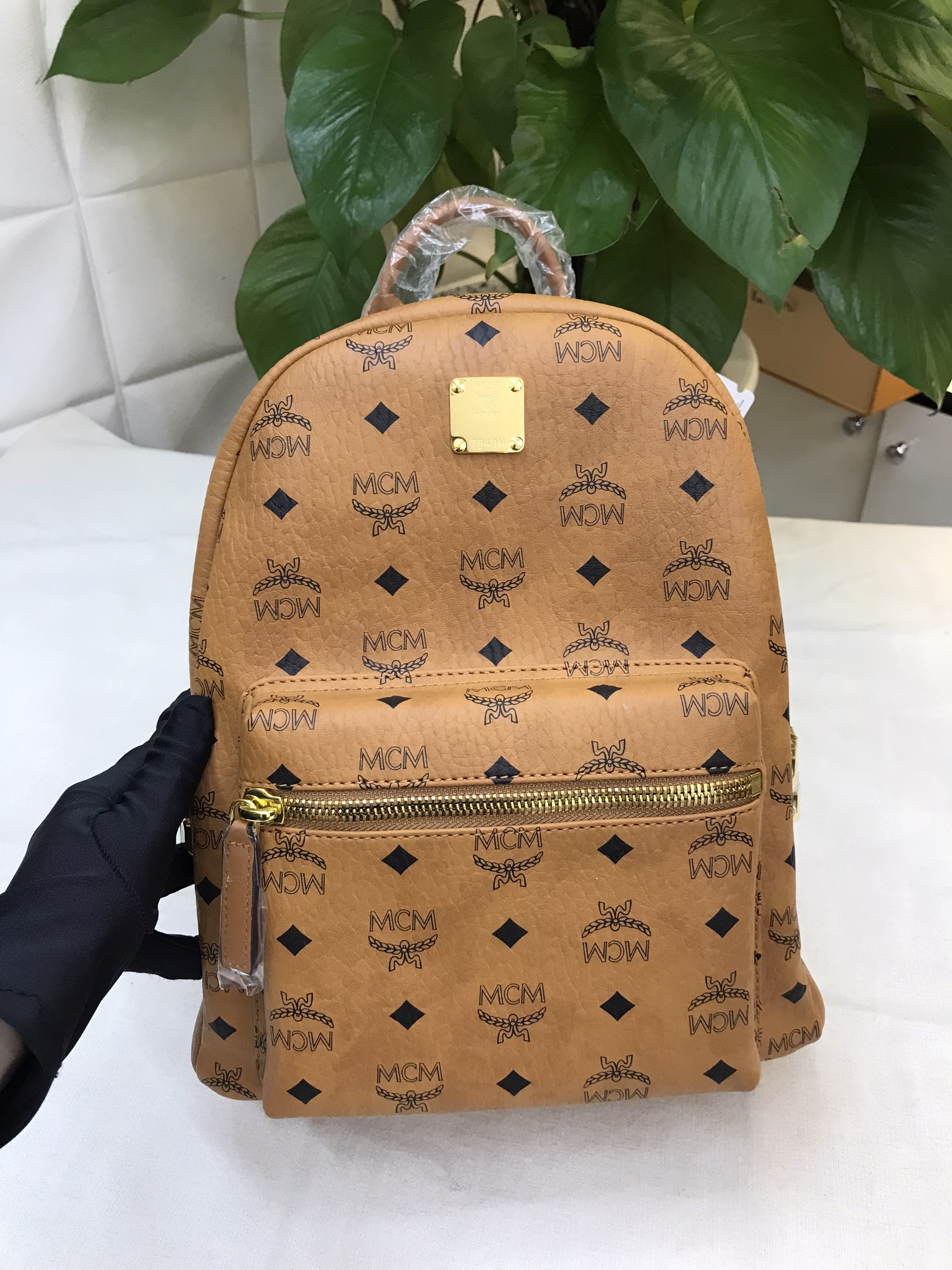 Balo MCM Stark Side Studs Backpack In Visetos Siêu Cấp Size 33cm