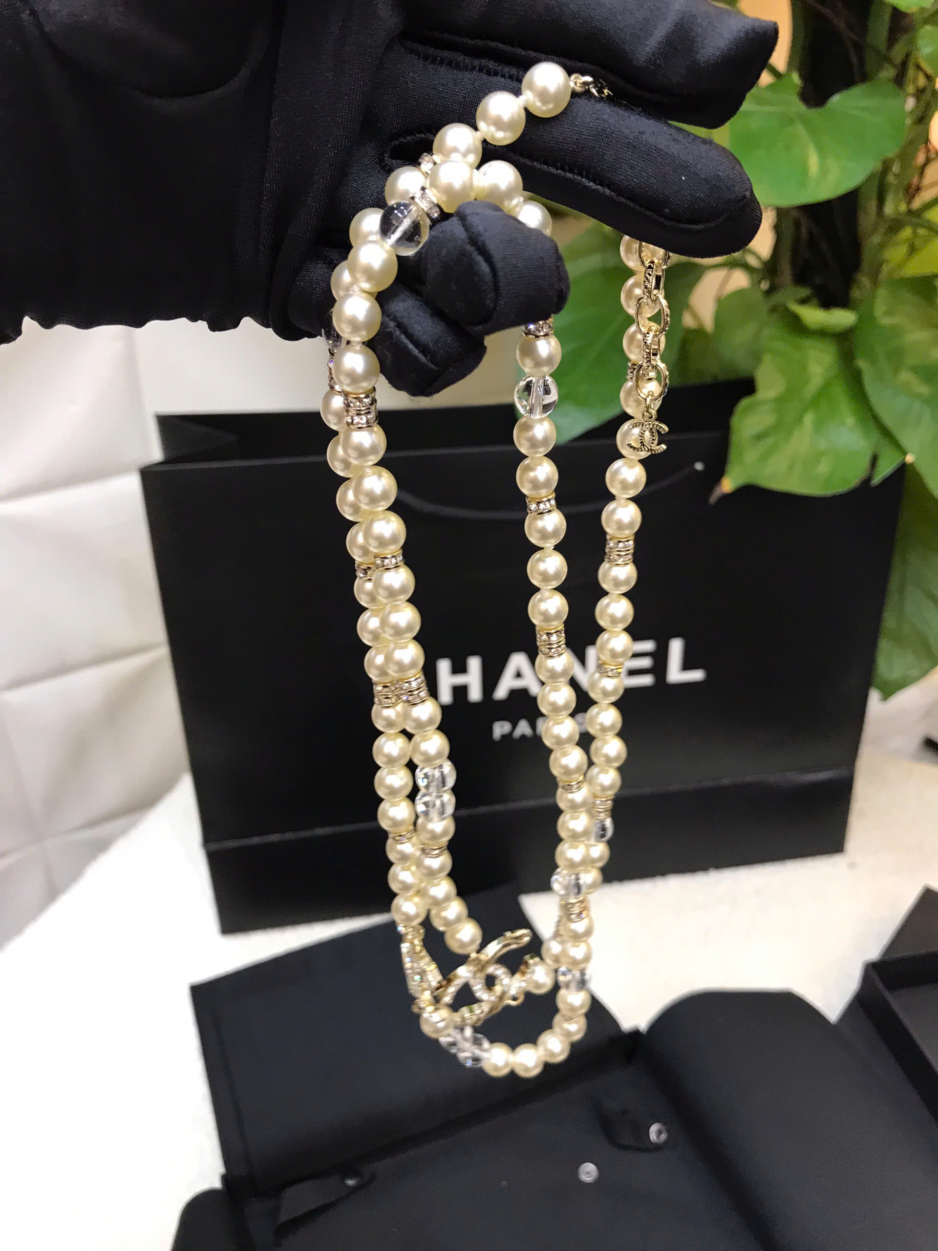 Dây Chuyền Chanel Pearl Necklace Siêu Cấp Màu Trắng