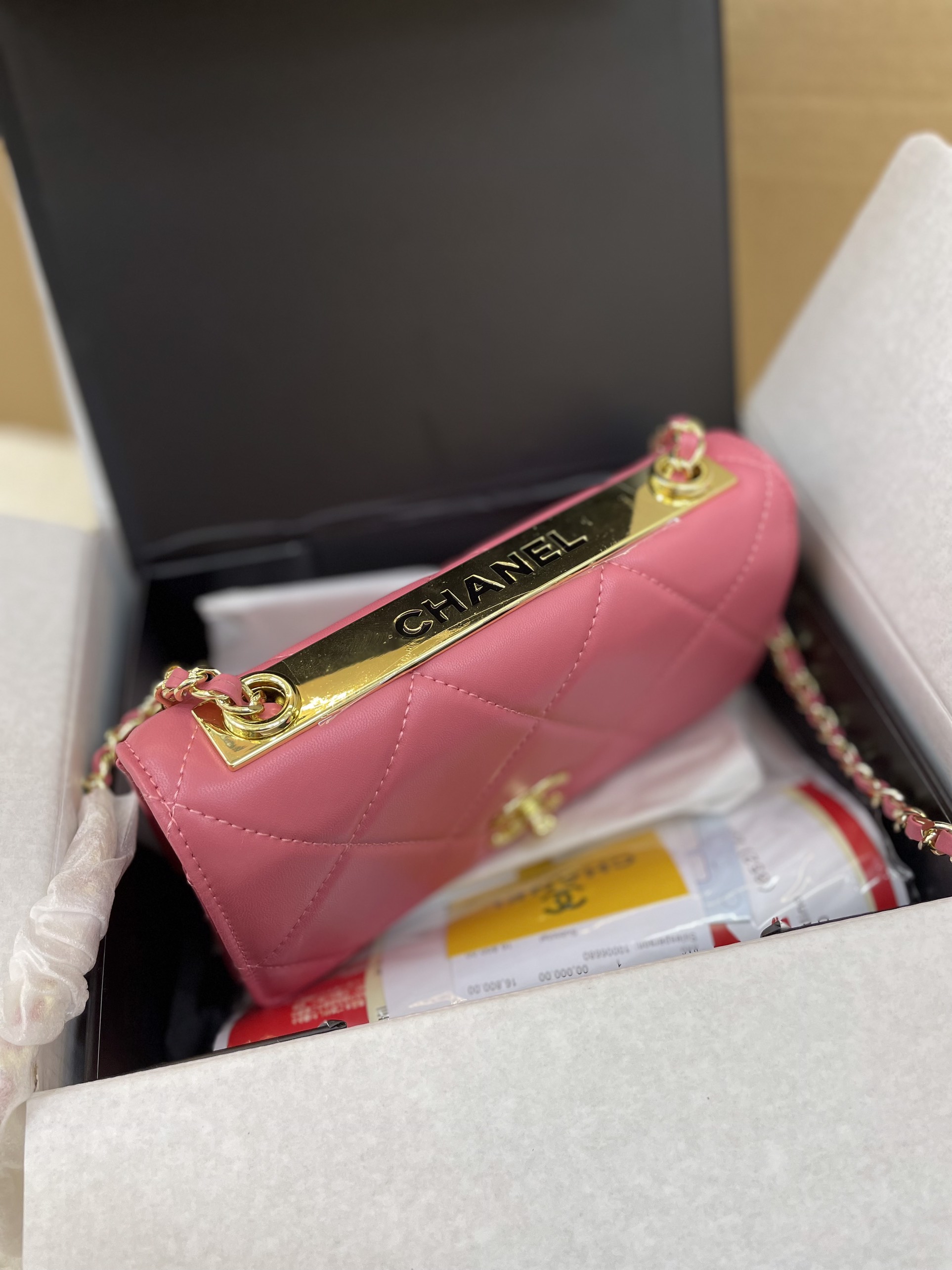 Túi Xách Chanel Woc Super Màu Hồng Trám To Size 20cm Full Box