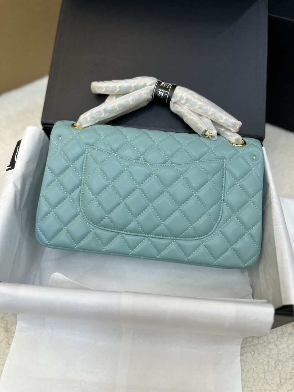 Túi Xách Chanel Classic Flap Xanh Mint Size 25cm