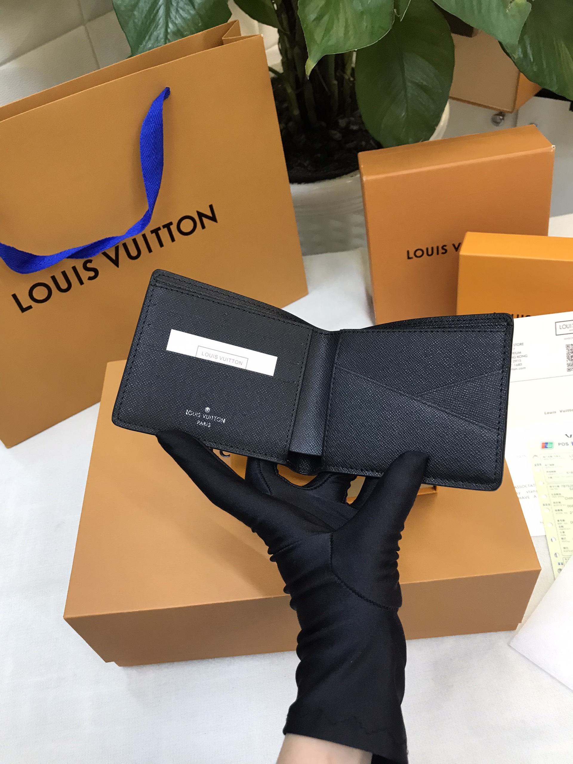 Ví Nam LV Multiple Wallet Autres Toiles Monogram In Black Super M80017