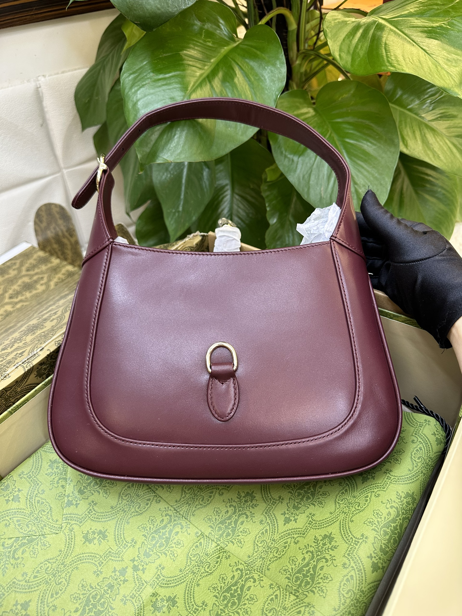 Túi Gucci Jackie Small Shoulder Bag VIP Màu Đỏ Size 27.5cm