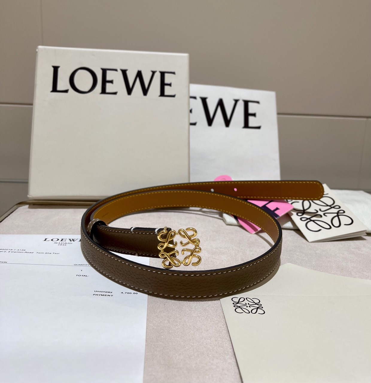 Thắt Lưng Loewe Siêu Cấp Bảng 2cm
