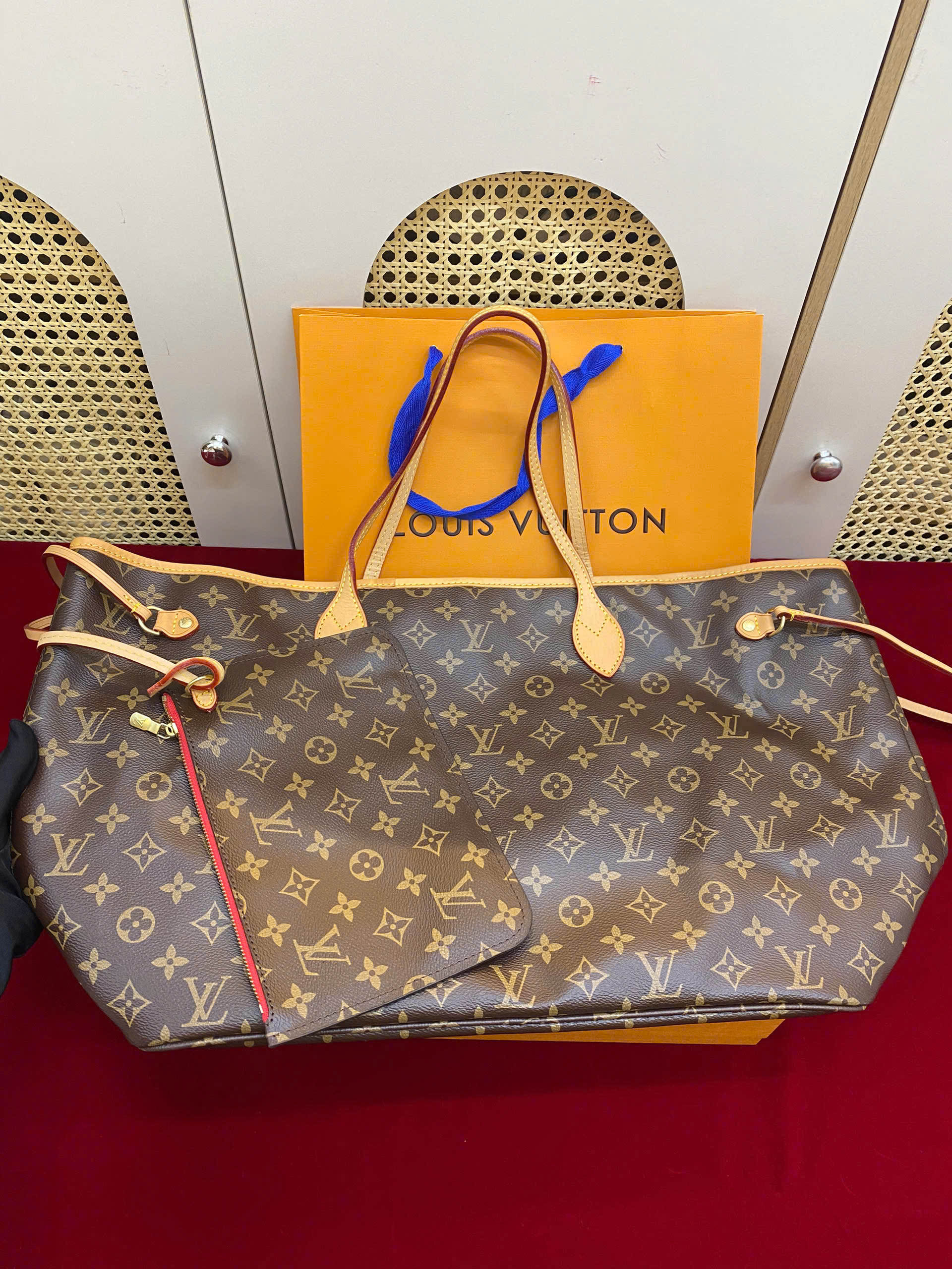 Túi LV Neverfull GM Hoa Nâu Super Size 39cm