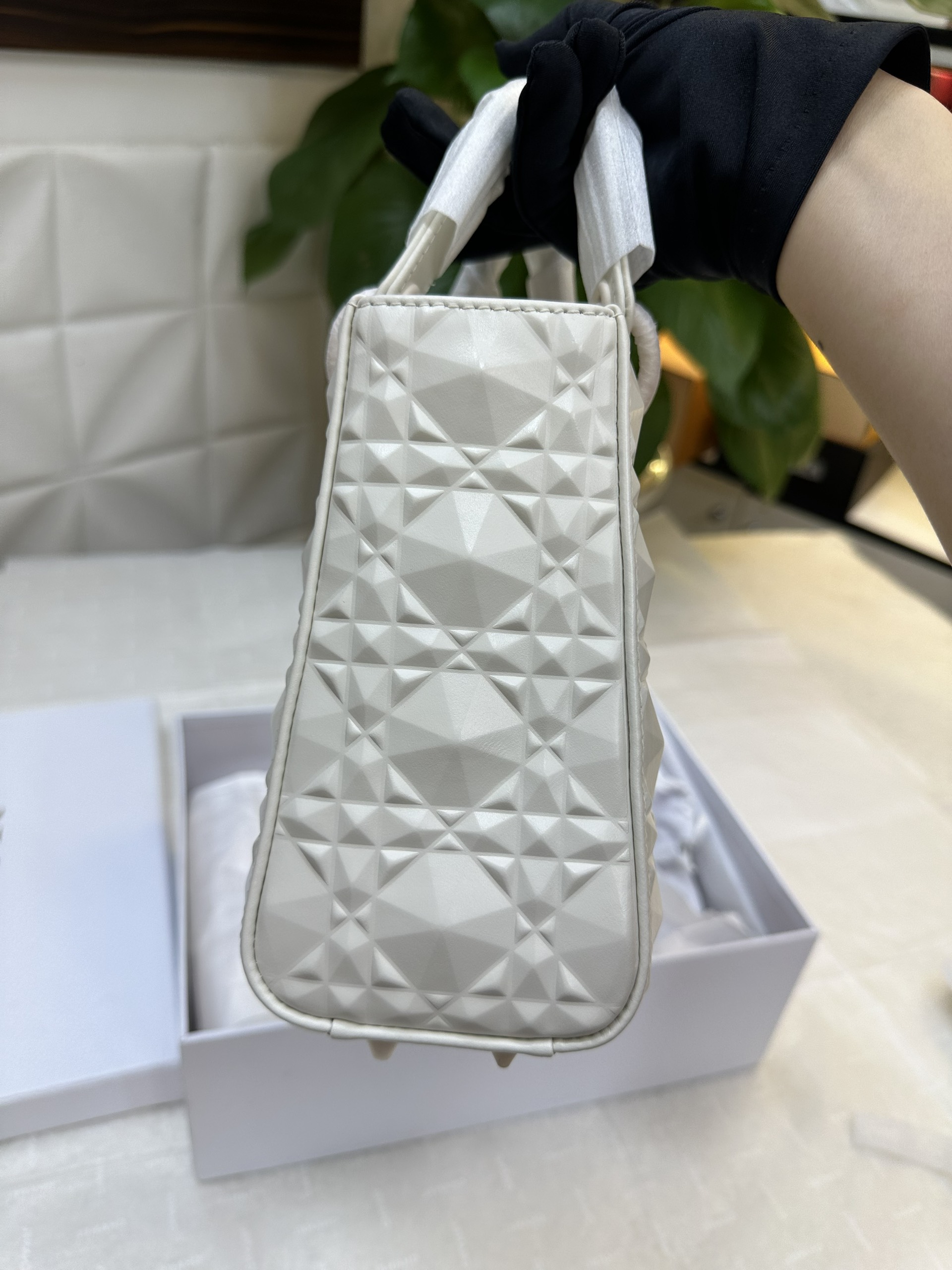 Túi Dior Small Lady My ABCDIOR Diamond Bag White Vip Size 20cm