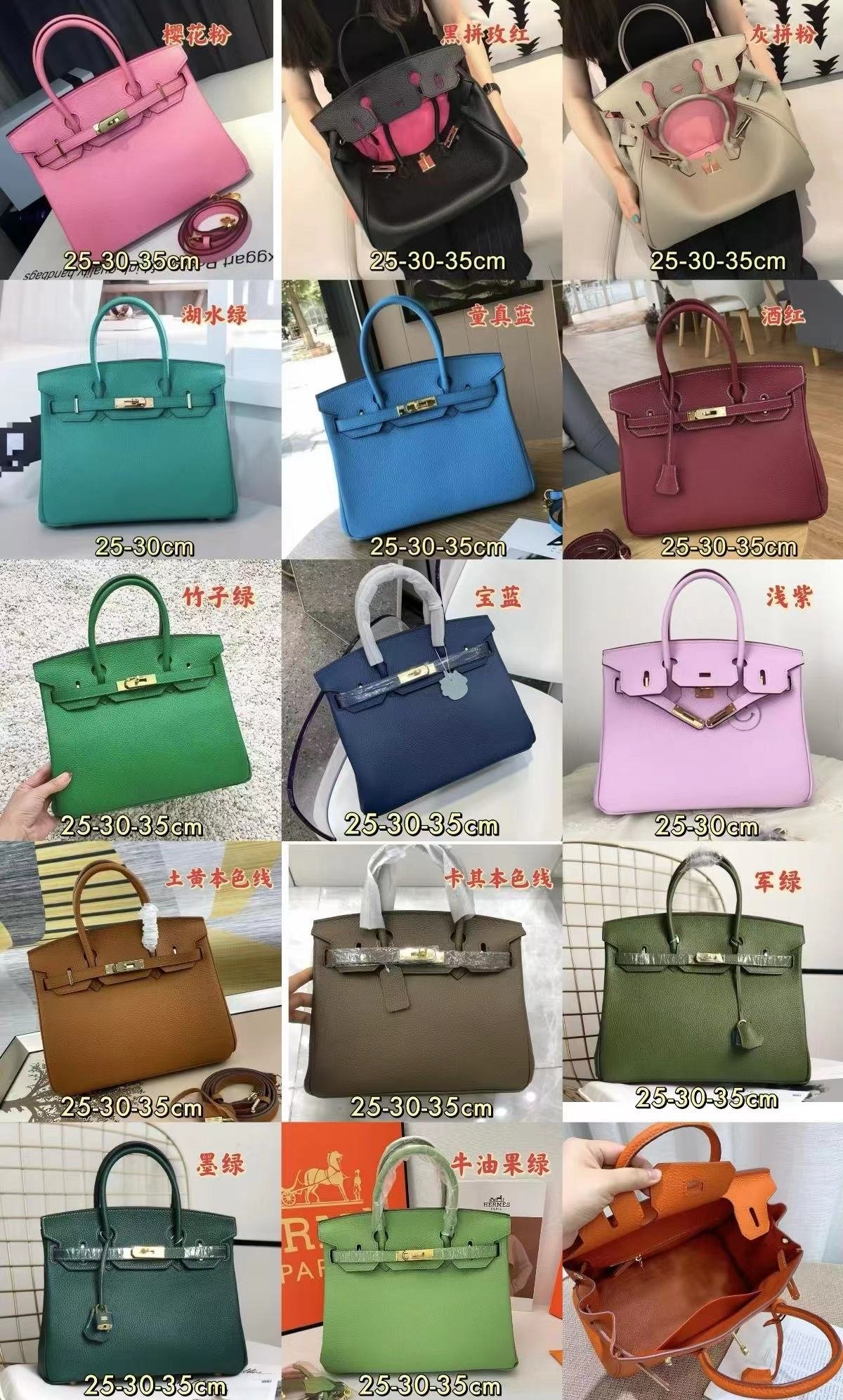 Tổng Hợp Bảng Màu Túi Hermes Birkin Super Size 30 và 35cm