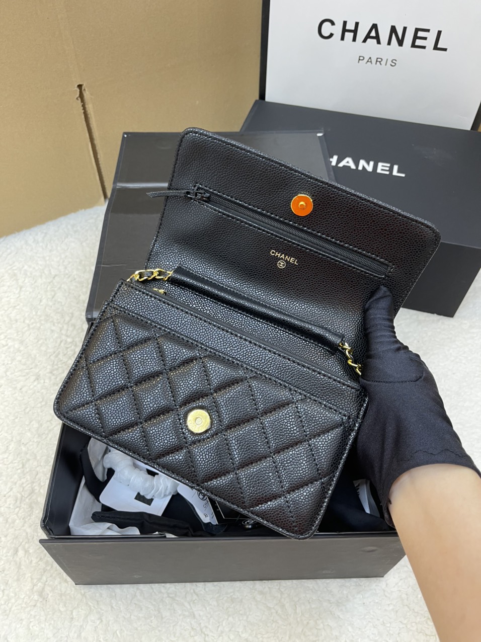 Túi Chanel Woc Super Màu Đen 19 cm