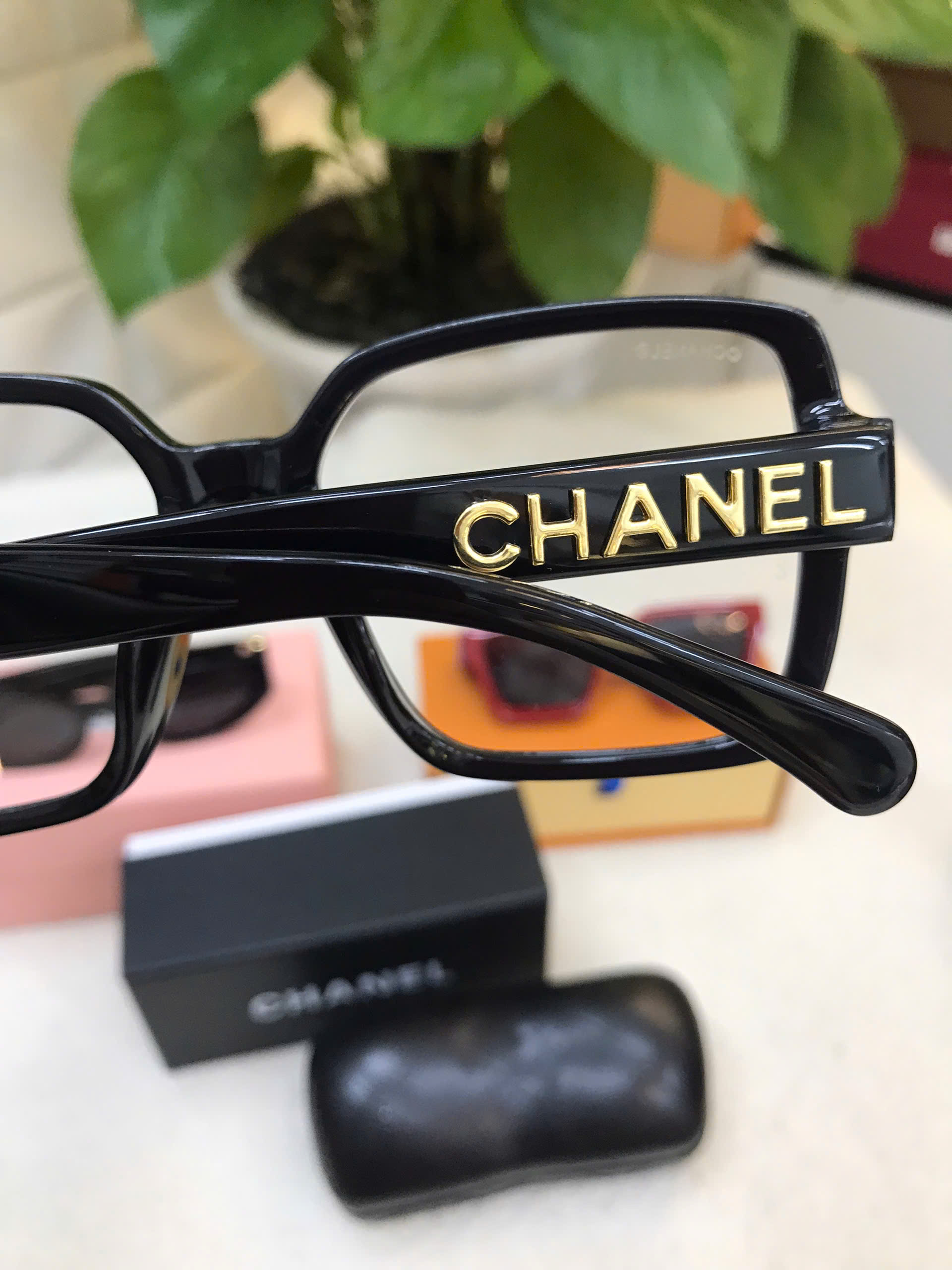 Kính Chanel Square Eyeglasses Siêu Cấp Màu Đen