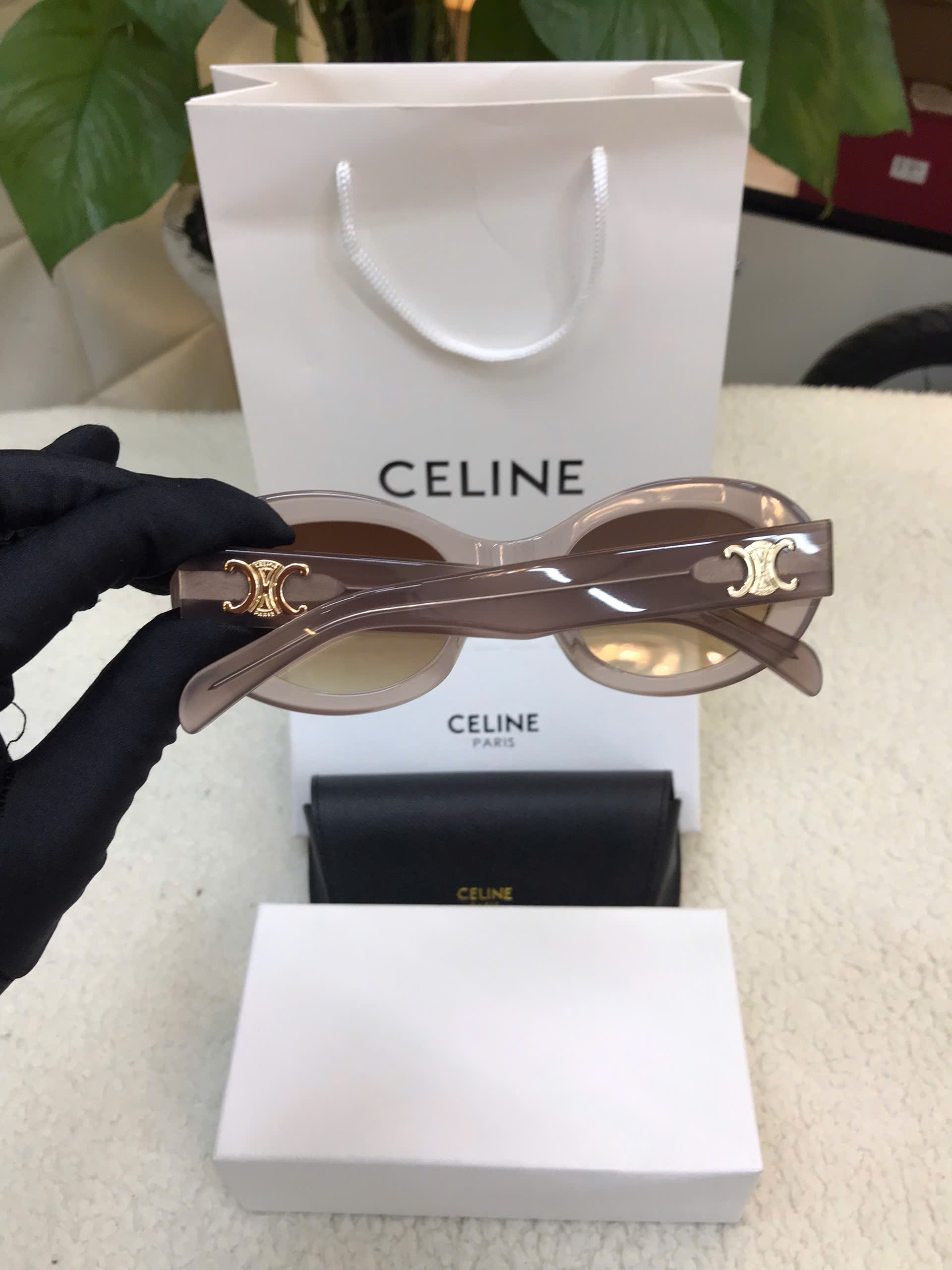 Kính Celine Triomphe 01 Sunglasses In Acetate Siêu Cấp